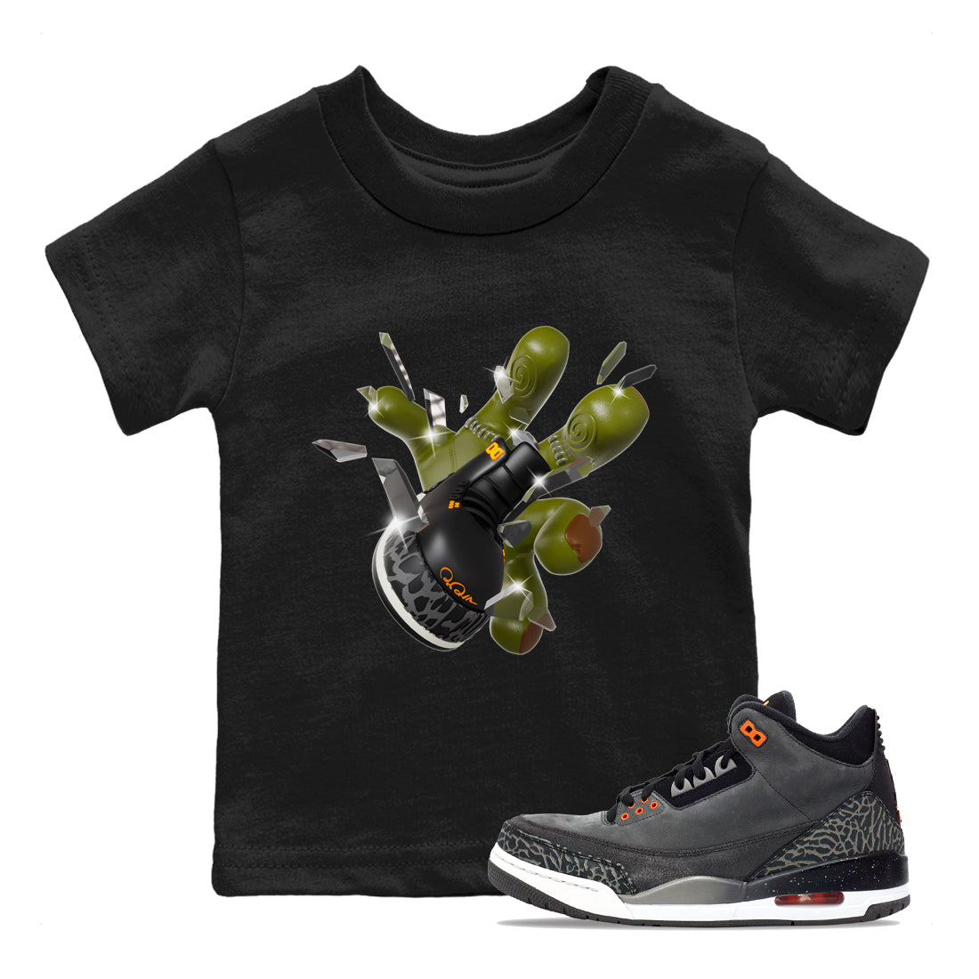 Got Em Zombie Hand snkmatch Tee Kids - Air Jordan 3 Fear