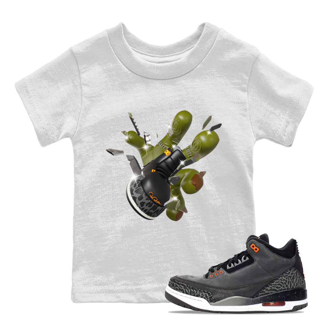 Got Em Zombie Hand snkmatch Tee Kids - Air Jordan 3 Fear