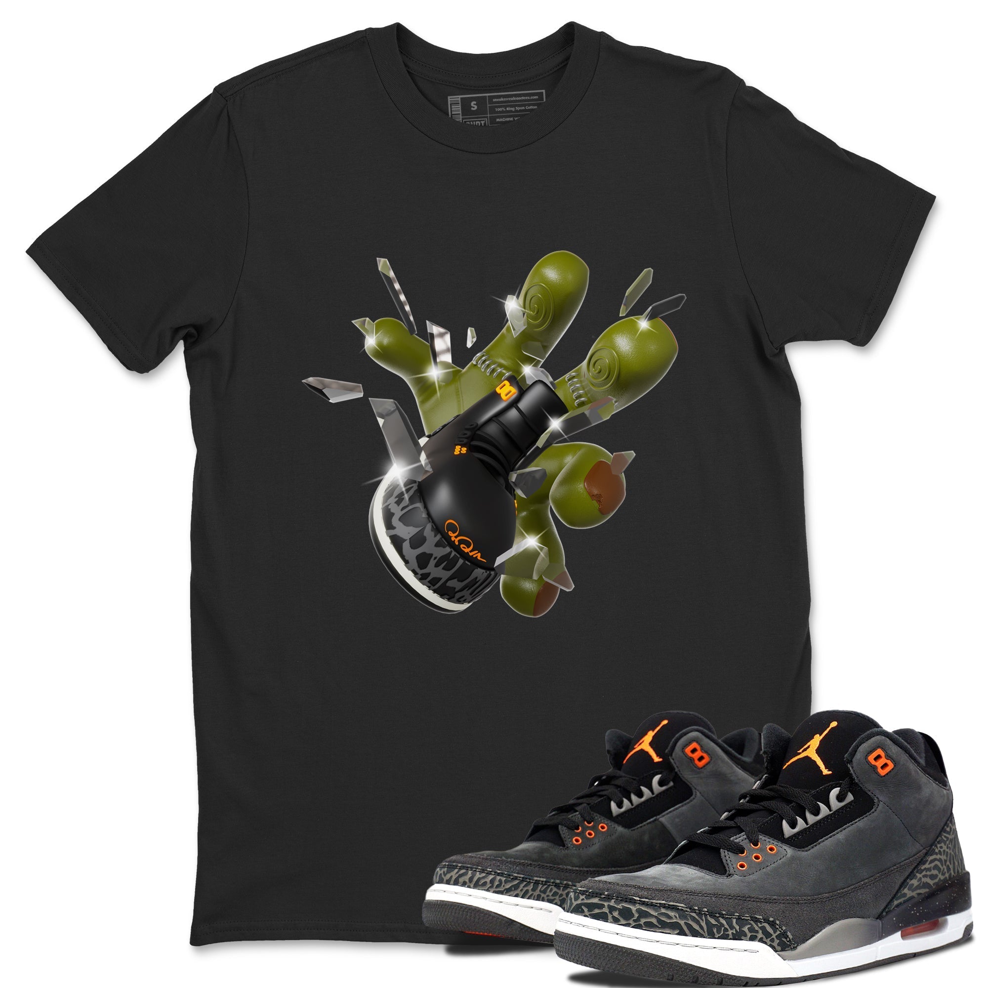 Got Em Zombie Hand snkmatch Tee - Air Jordan 3 Fear