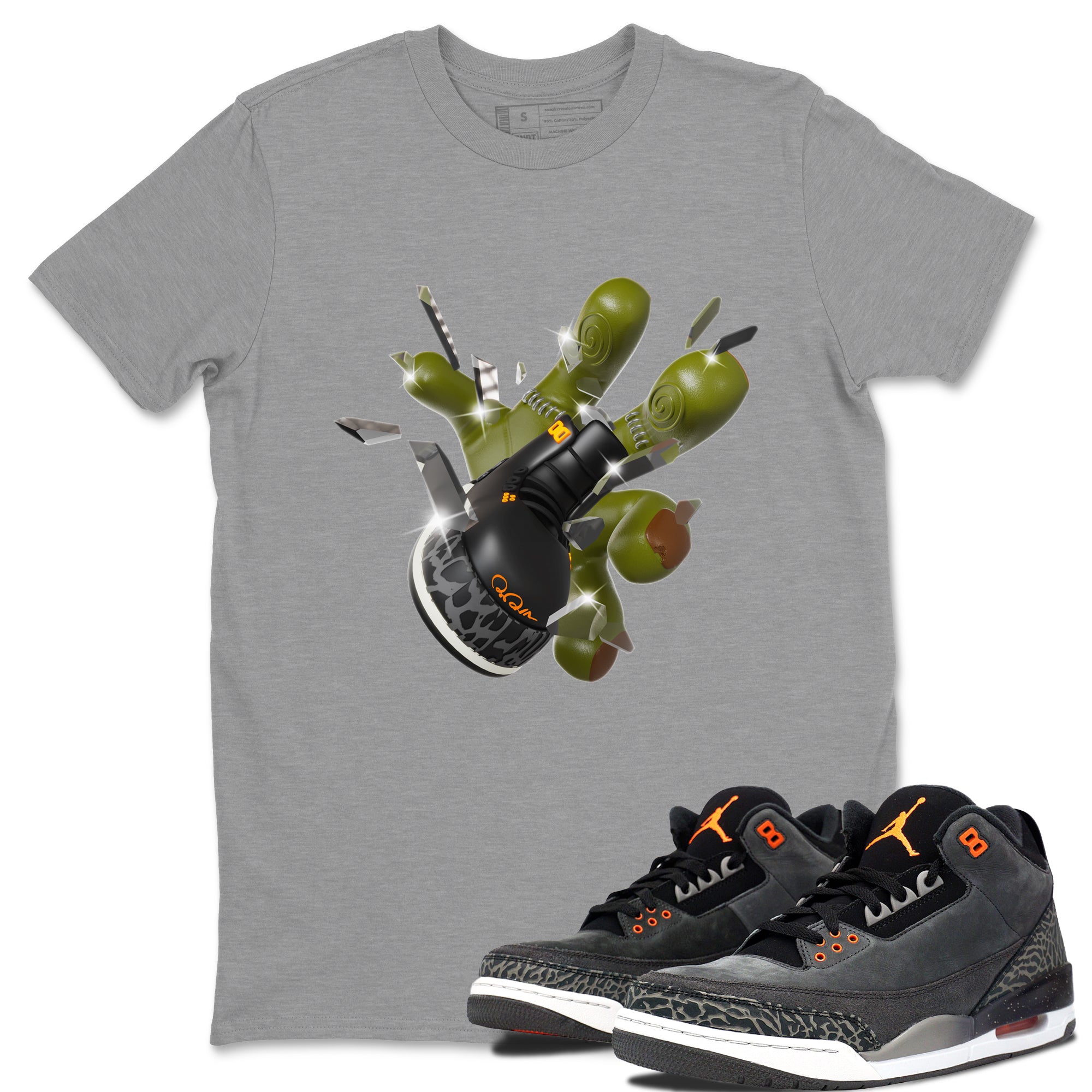 Got Em Zombie Hand snkmatch Tee - Air Jordan 3 Fear