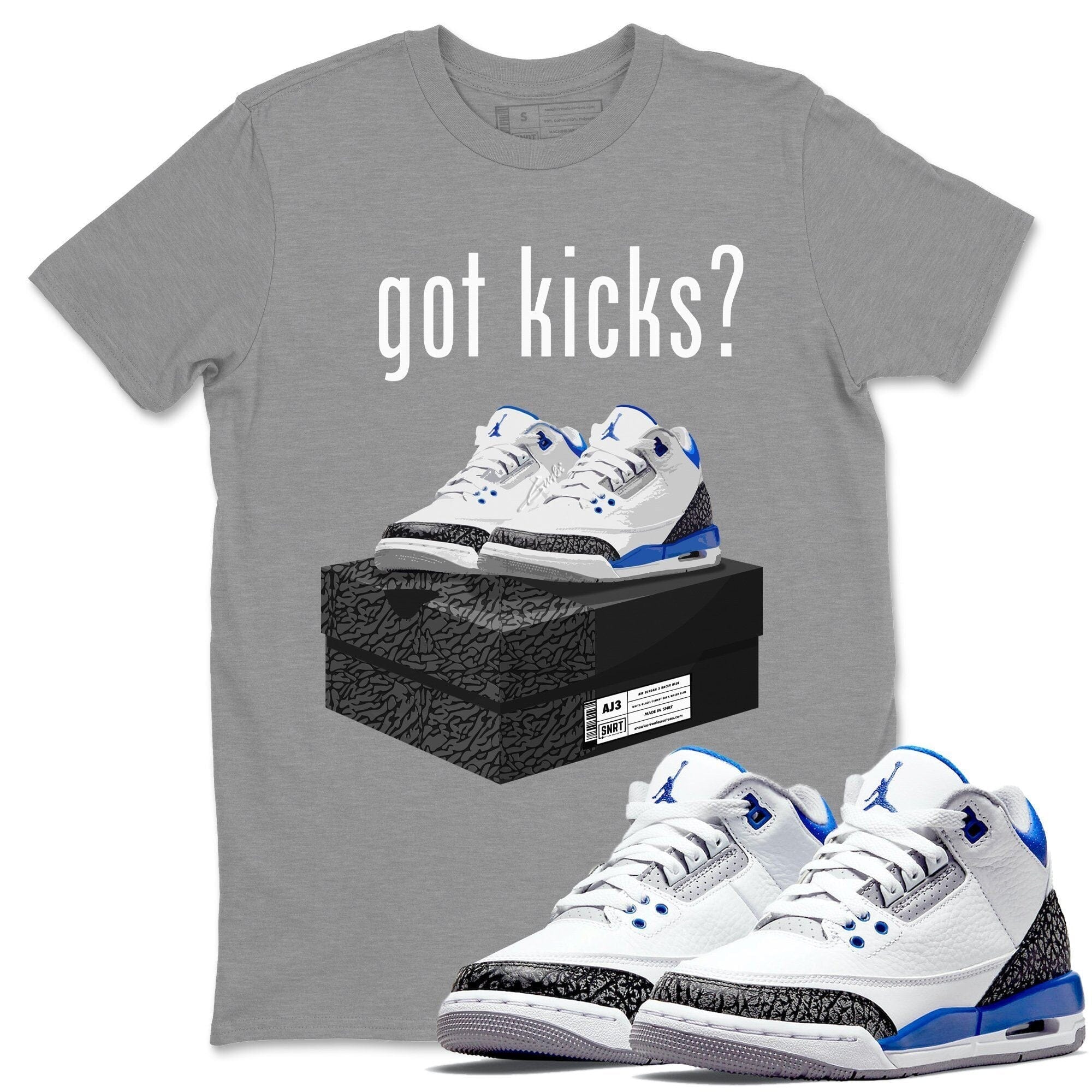 Got Kicks Unisex Tops - Air Jordan 3 Racer Blue