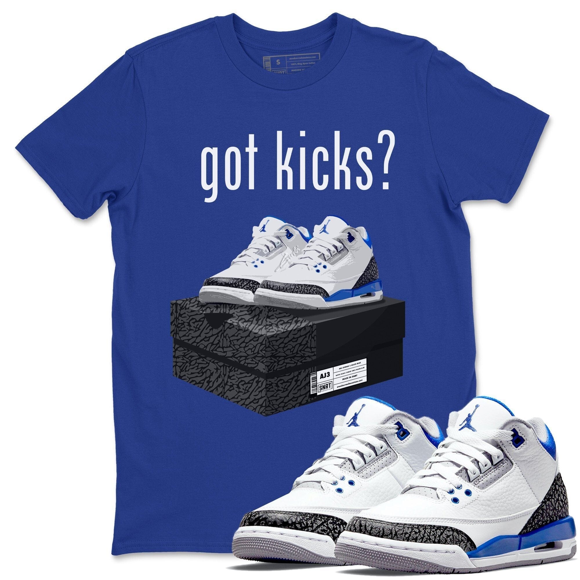 Got Kicks Unisex Tops - Air Jordan 3 Racer Blue