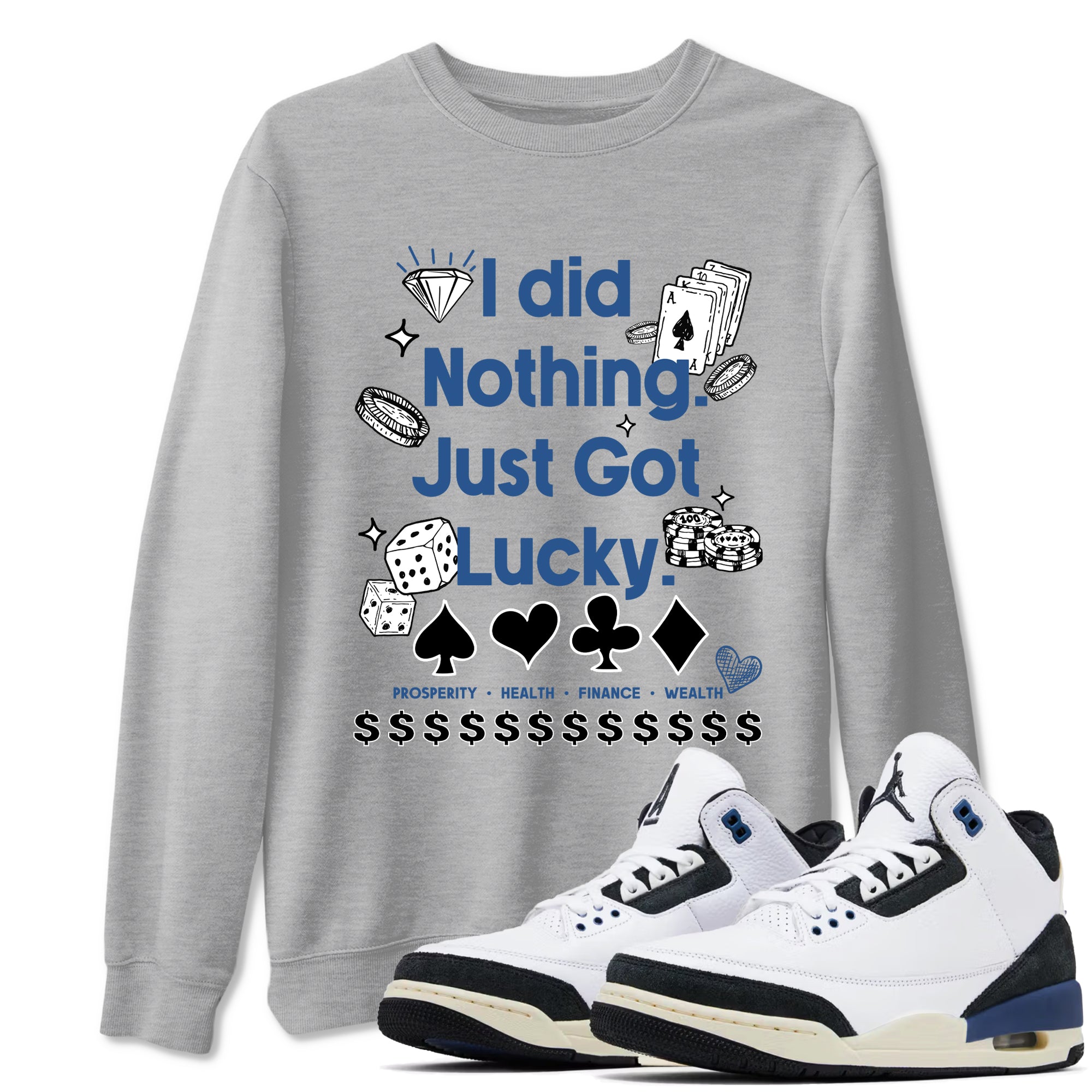 Got Lucky snkmatch Tees - Air Jordan 3 A Ma Maniere x Diffused Blue