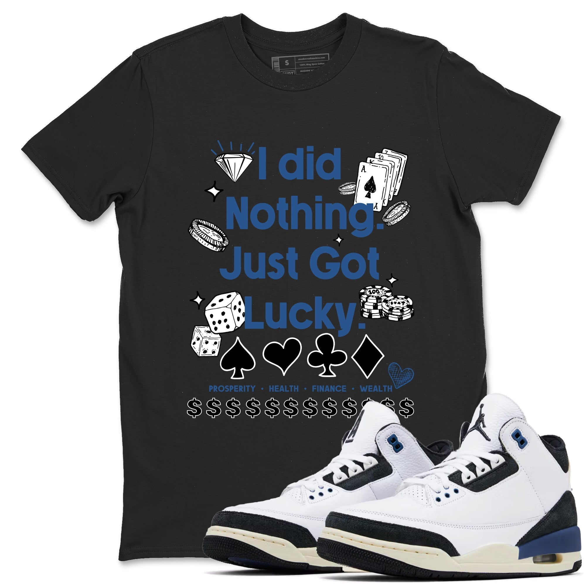 Got Lucky snkmatch Tees - Air Jordan 3 A Ma Maniere x Diffused Blue