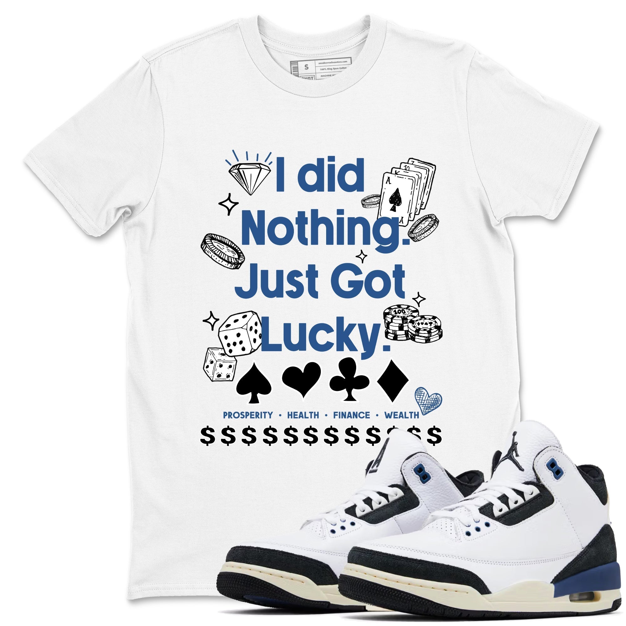 Got Lucky snkmatch Tees - Air Jordan 3 A Ma Maniere x Diffused Blue