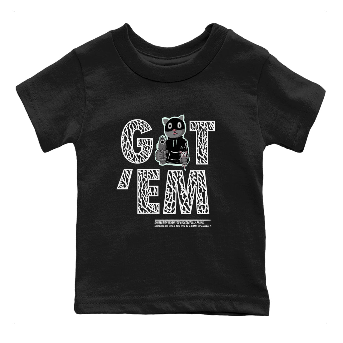 Got'em Cat snkmatch Tees Kids - Air Jordan 3 Green Glow