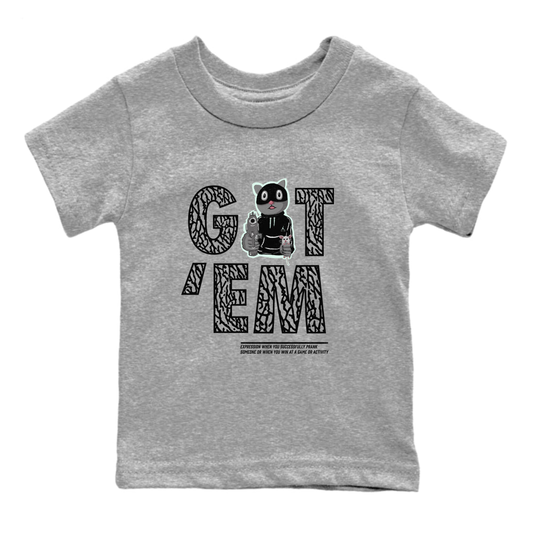 Got'em Cat snkmatch Tees Kids - Air Jordan 3 Green Glow