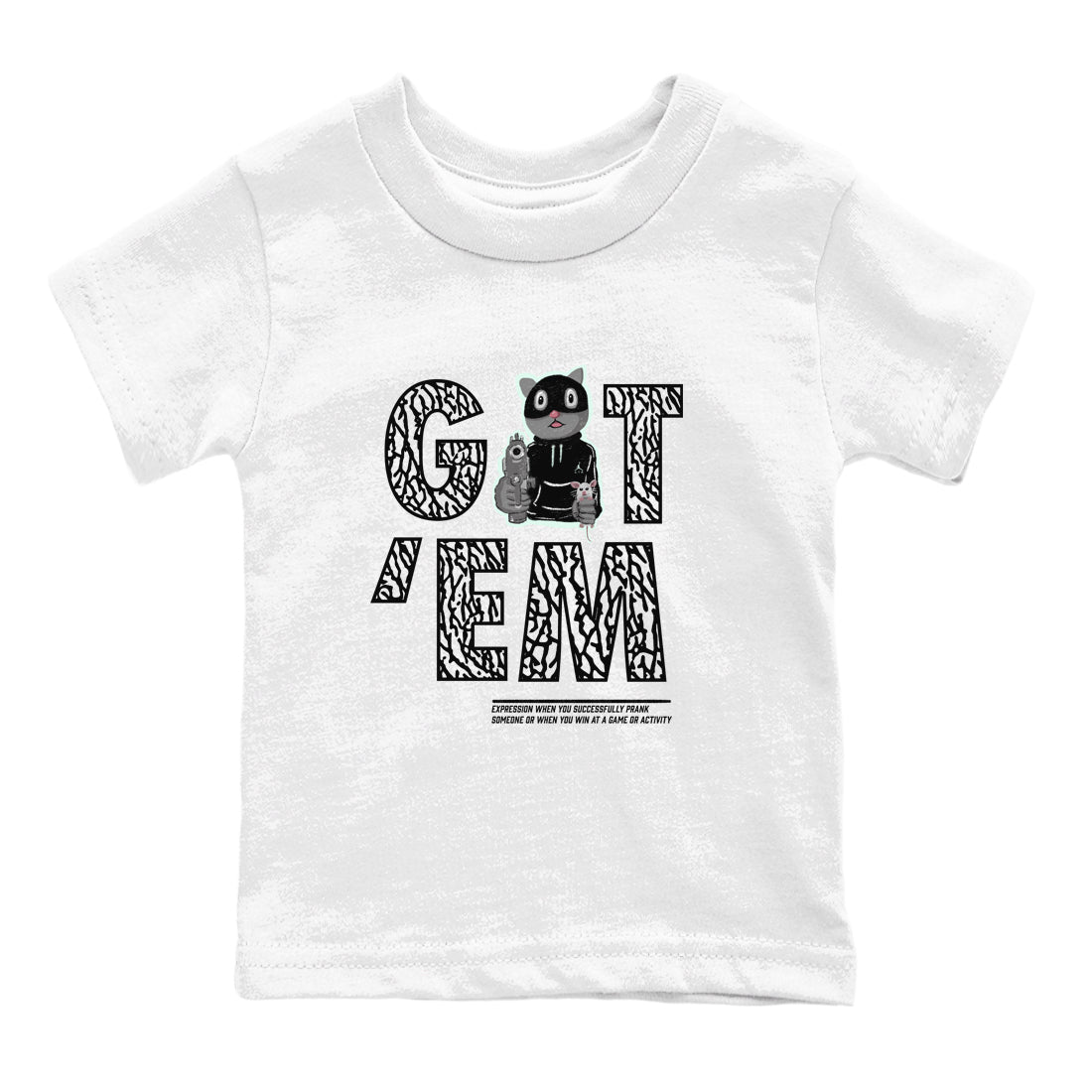 Got'em Cat snkmatch Tees Kids - Air Jordan 3 Green Glow
