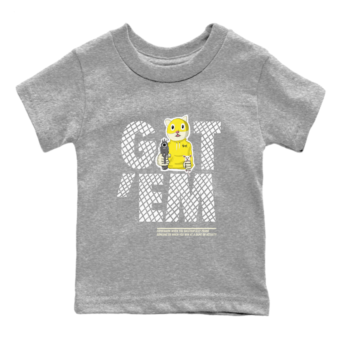 Got'em Cat snkmatch Tees Kids - Air Jordan 4 Vivid Sulfur