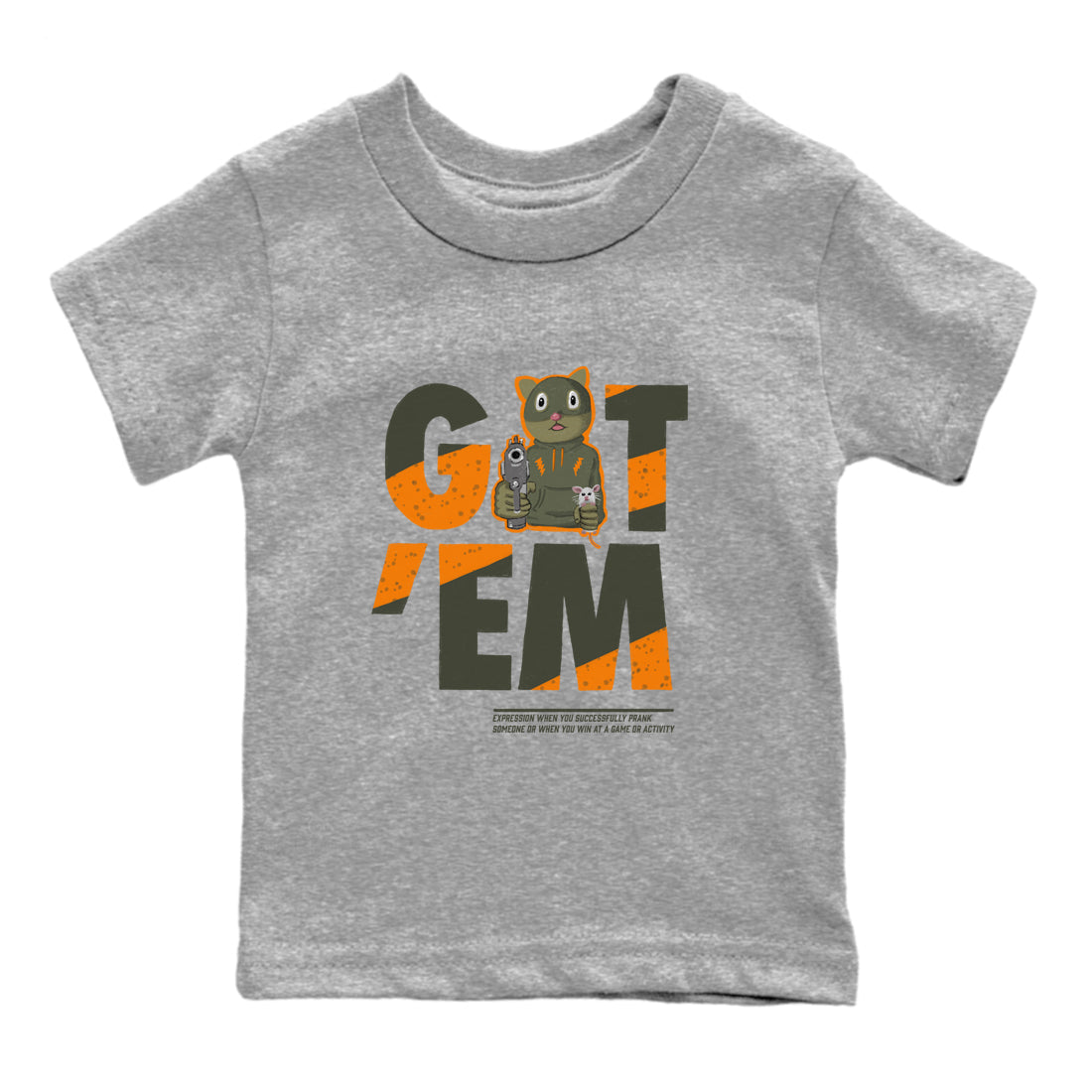 Got'em Cat snkmatch Tees Kids - Air Jordan 5 Olive