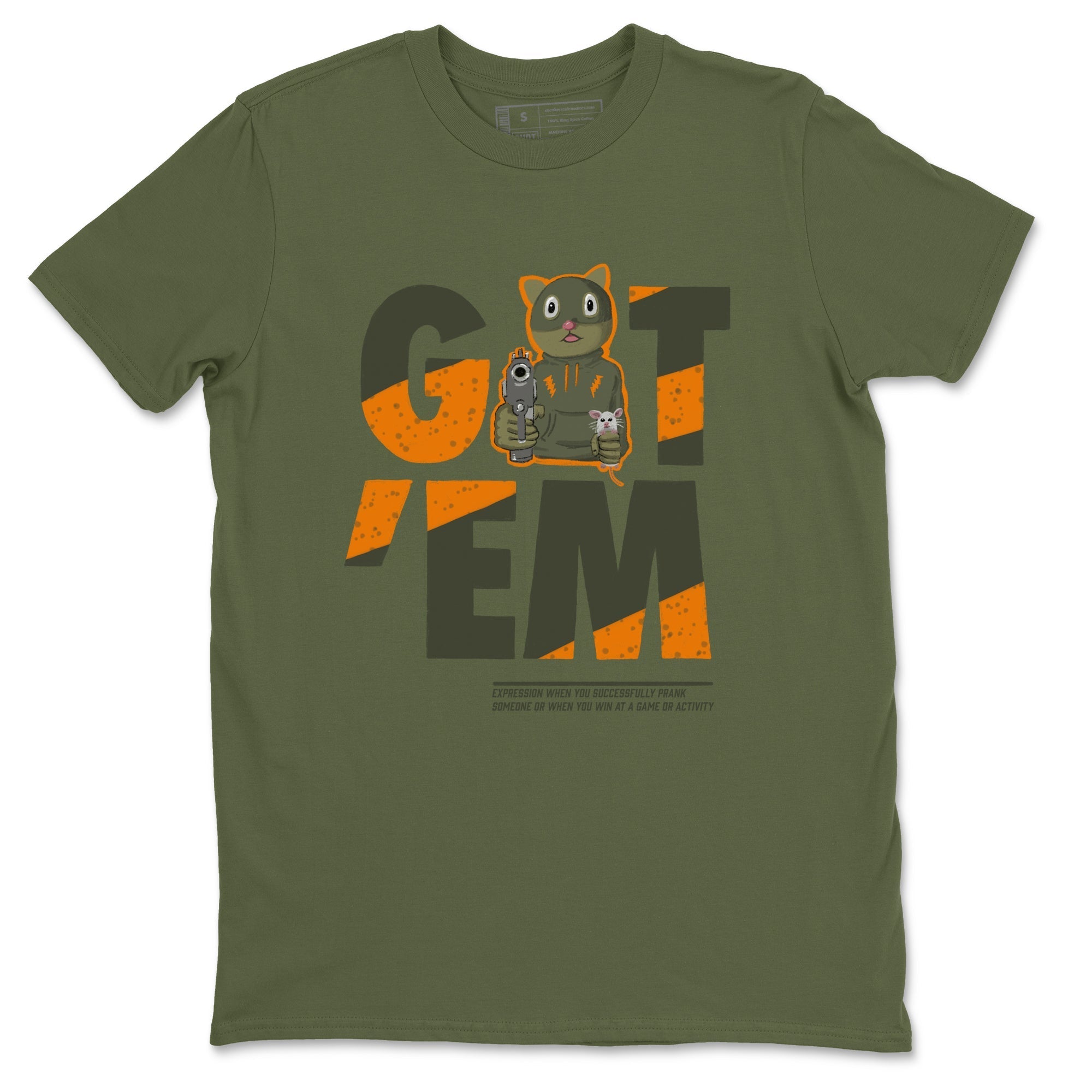 Got'em Cat snkmatch Tees - Air Jordan 5 Olive