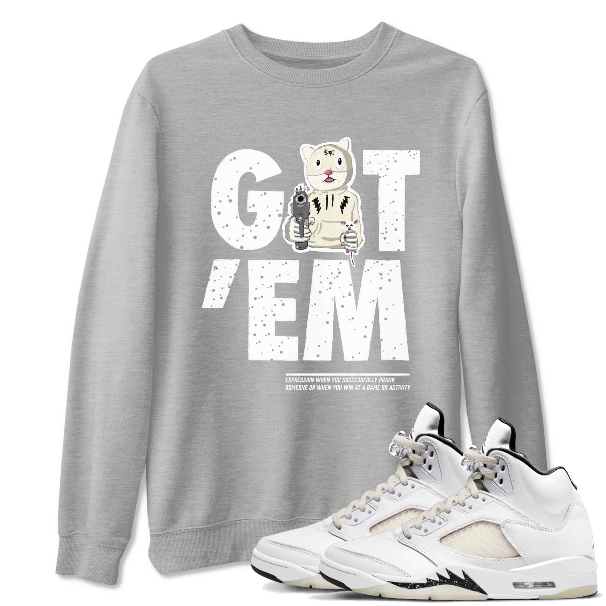 Got'em Cat snkmatch Tees - Air Jordan 5 Sail