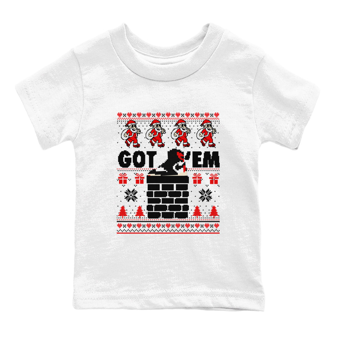 Got'em Santa snkmatch Tees Kids - Air Jordan 1 Black Toe Reimagined