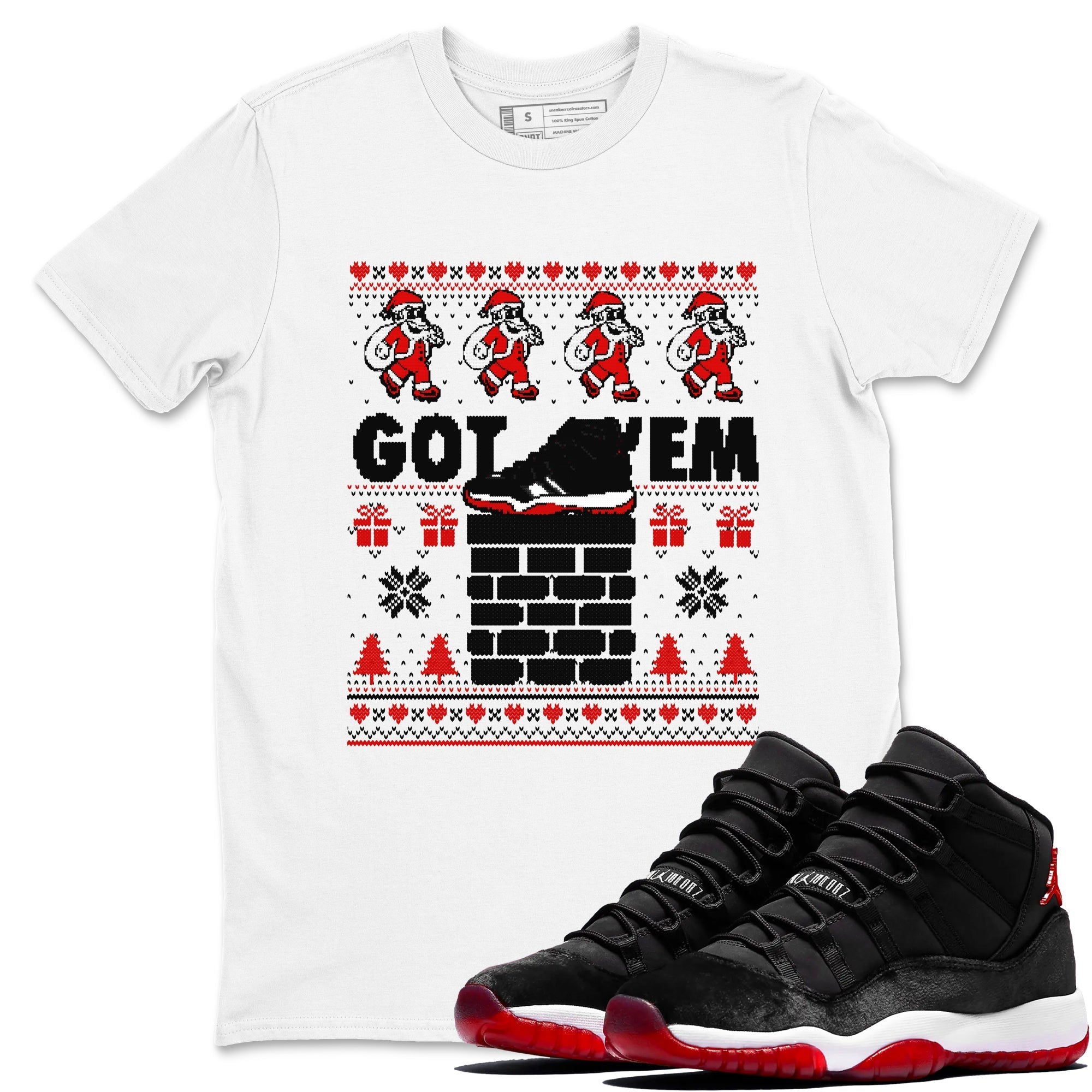 Got'em Santa snkmatch Tees - Air Jordan 11 Bred Velvet