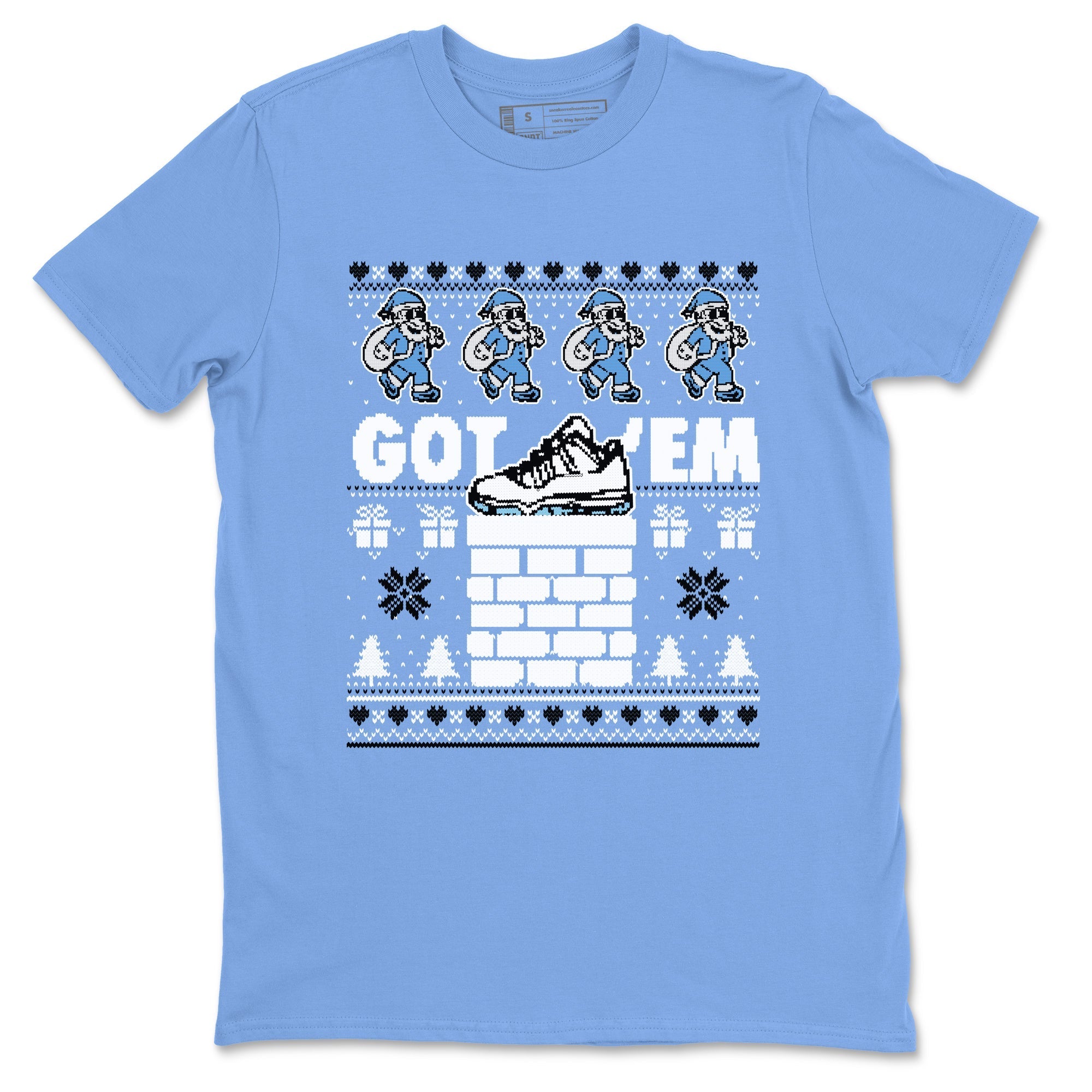Got'em Santa snkmatch Tees - Air Jordan 11 Legend Blue