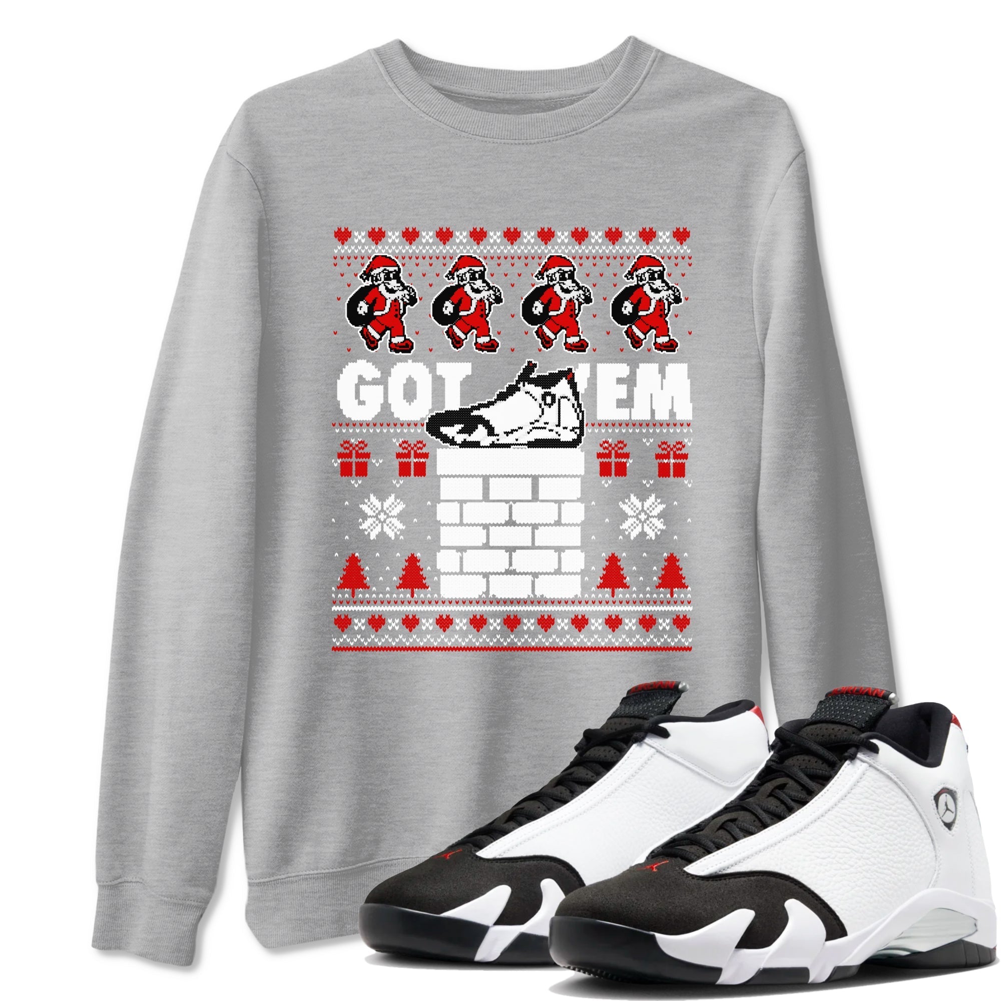 Got'em Santa snkmatch Tees - Air Jordan 14 Black Toe