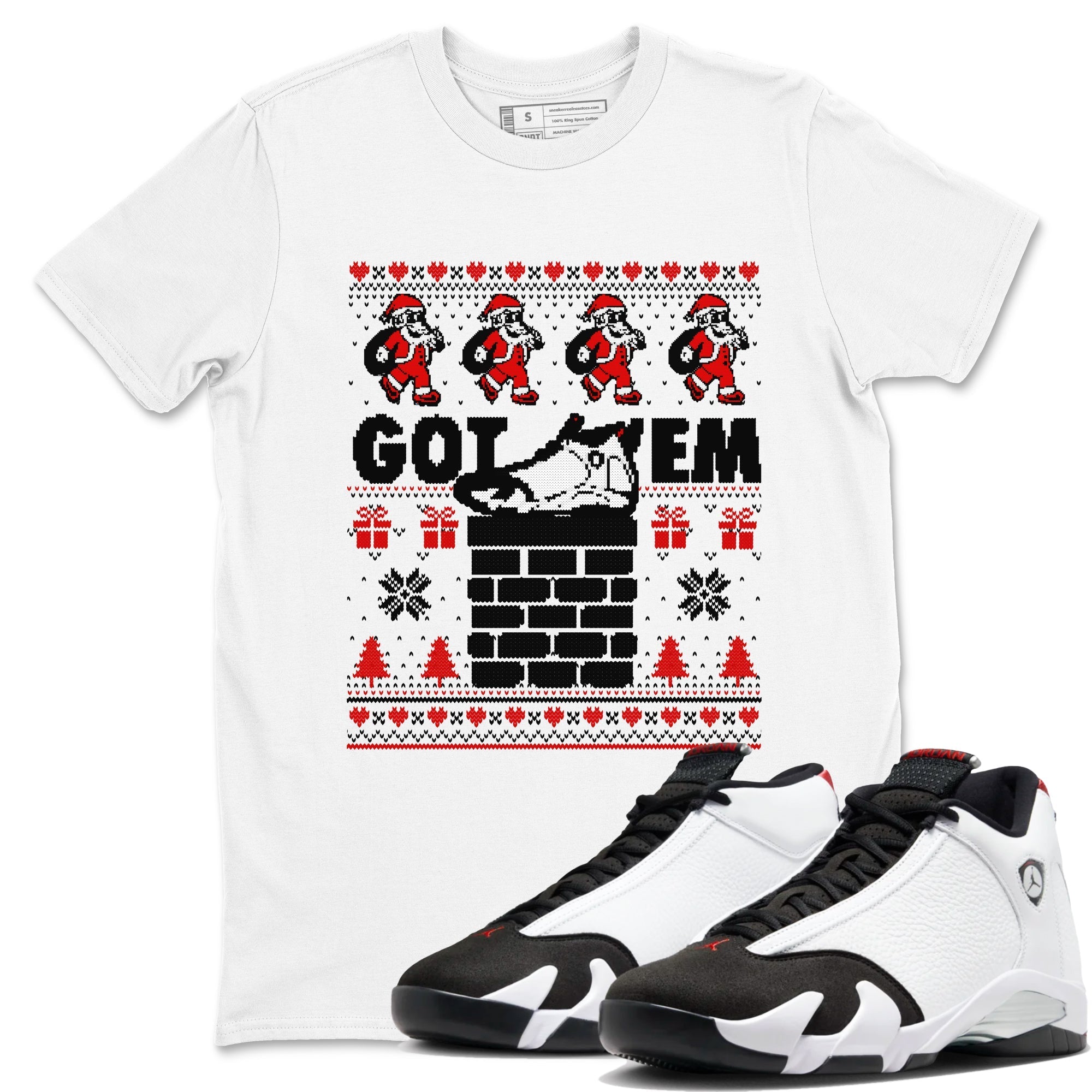 Got'em Santa snkmatch Tees - Air Jordan 14 Black Toe