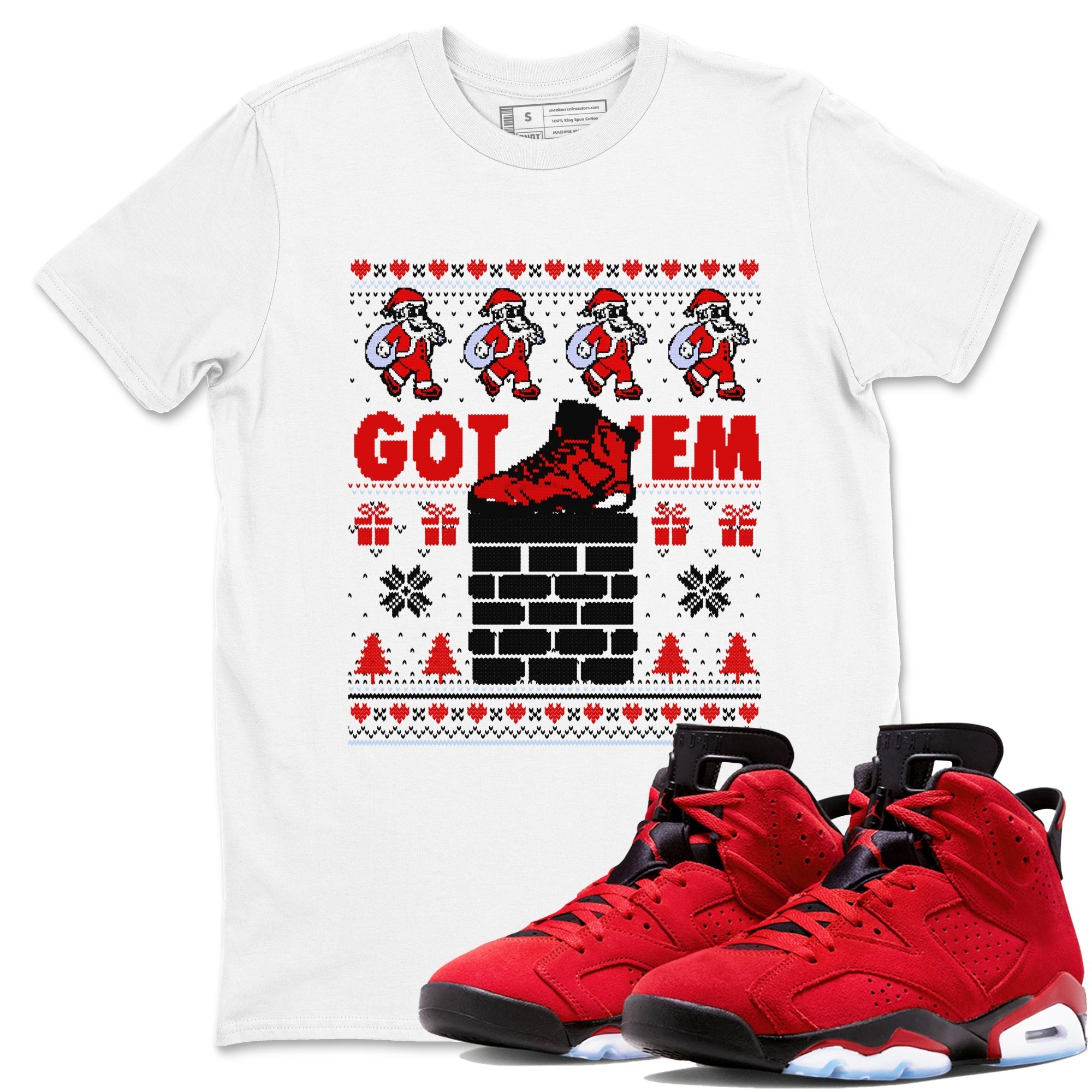 Got'em Santa snkmatch Tees - Air Jordan 6 Toro Bravo