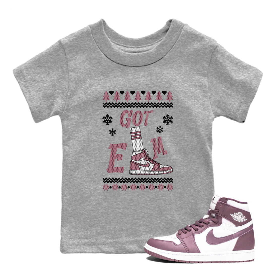 Gotem Sweater snkmatch Tees Kids - Air Jordan 1 Mauve