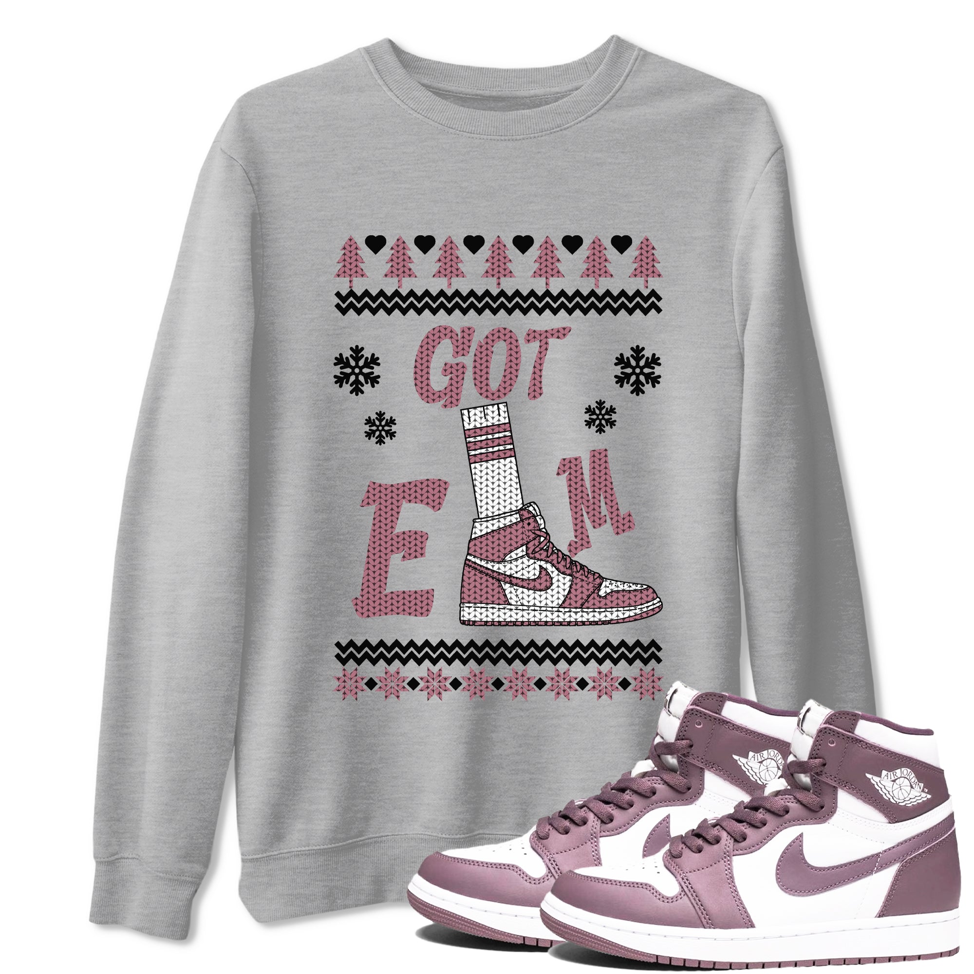 Gotem Sweater snkmatch Tees - Air Jordan 1 Mauve