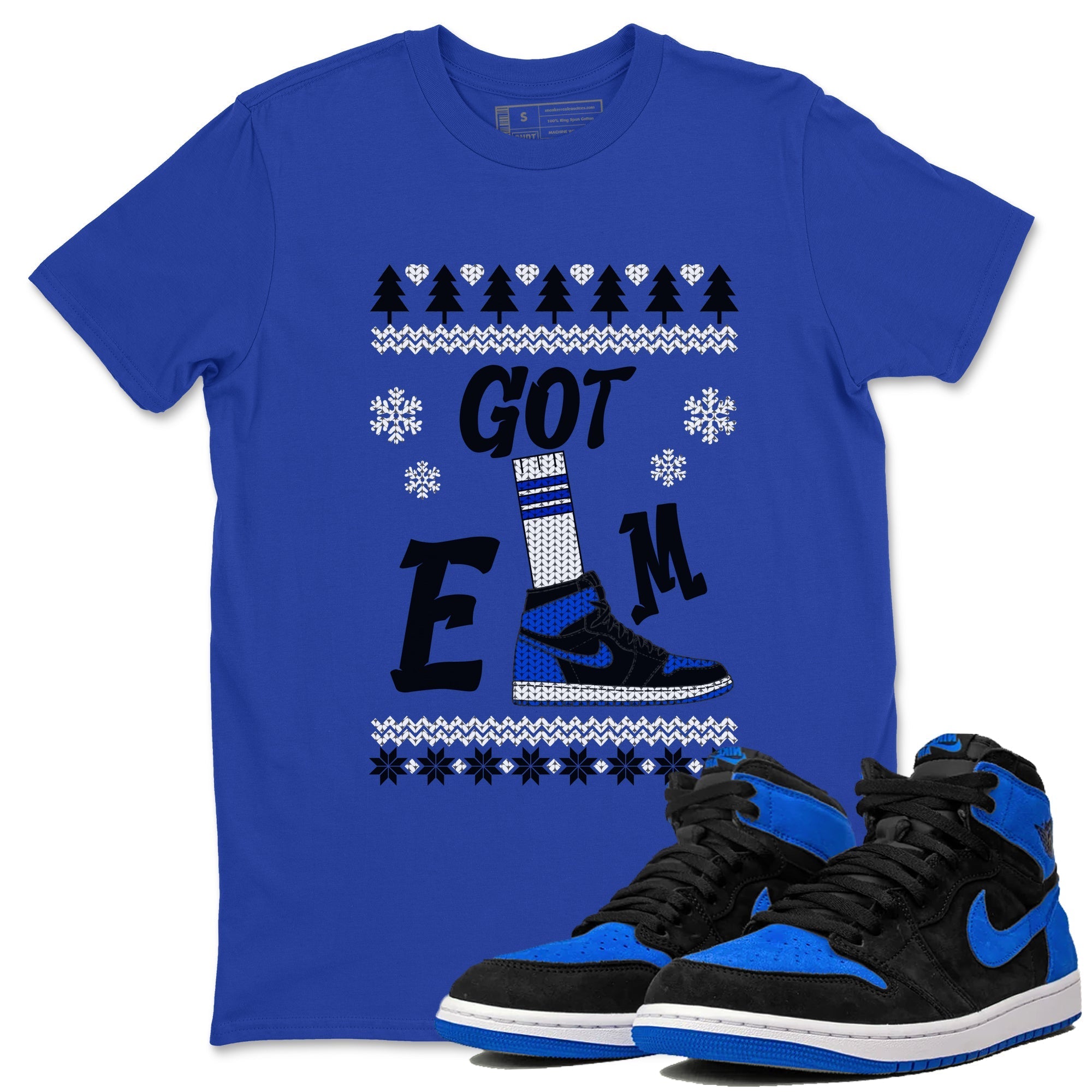 Gotem Sweater snkmatch Tees - Air Jordan 1 Royal Reimagined