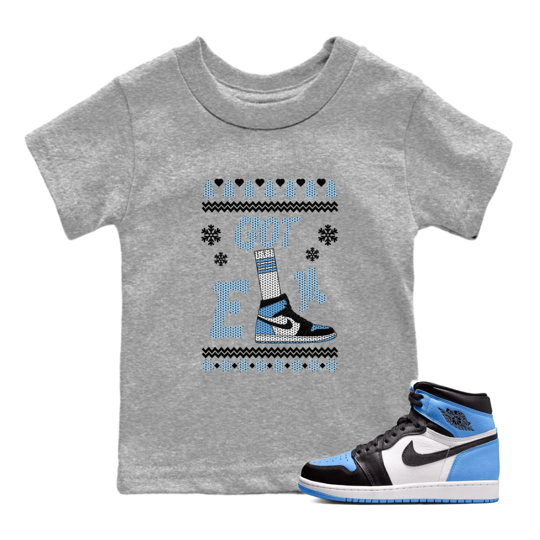 Gotem Sweater snkmatch Tees Kids - Air Jordan 1 UNC Toe