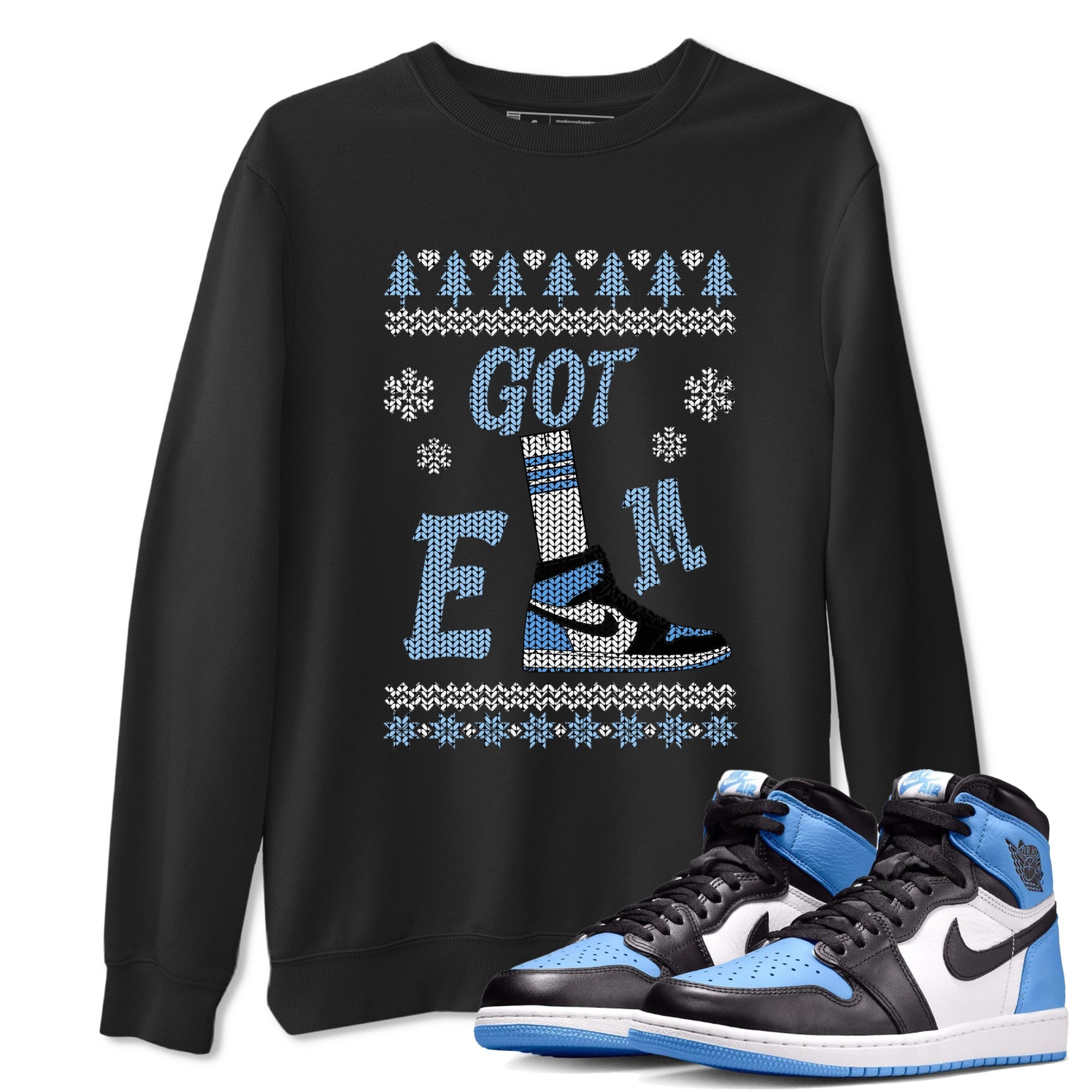 Gotem Sweater snkmatch Tees - Air Jordan 1 UNC Toe