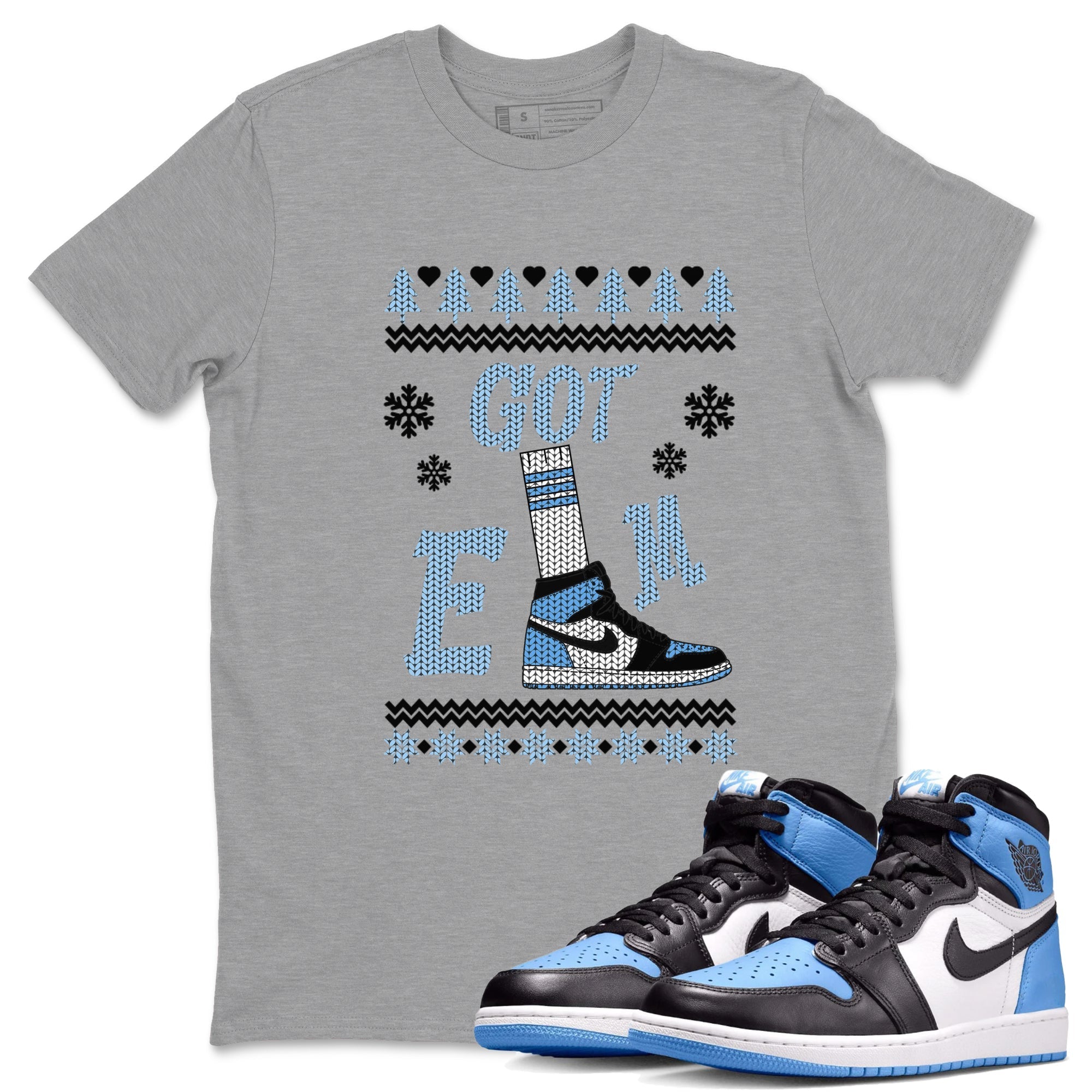 Gotem Sweater snkmatch Tees - Air Jordan 1 UNC Toe