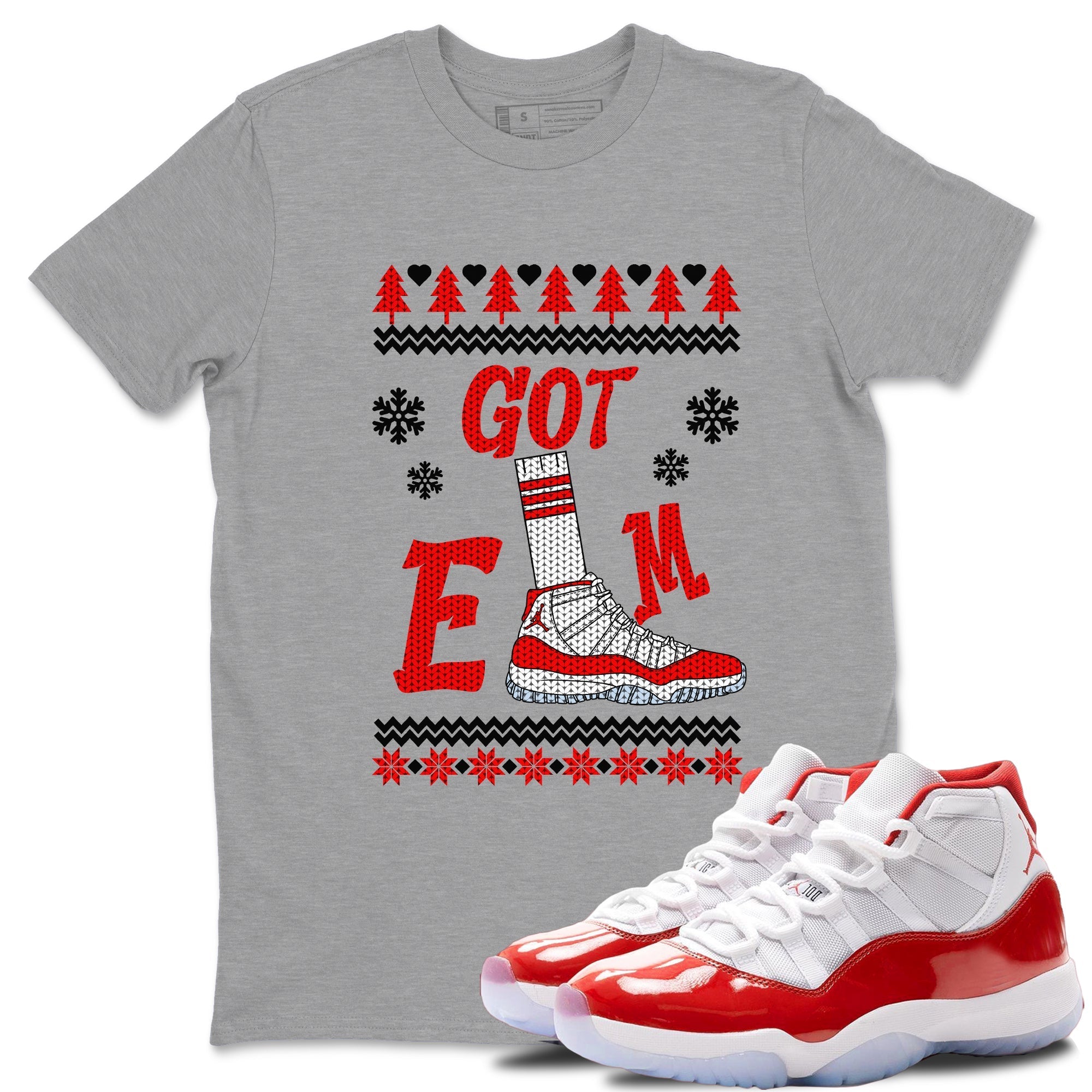 Gotem Sweater snkmatch Tees - Air Jordan 11 Cherry
