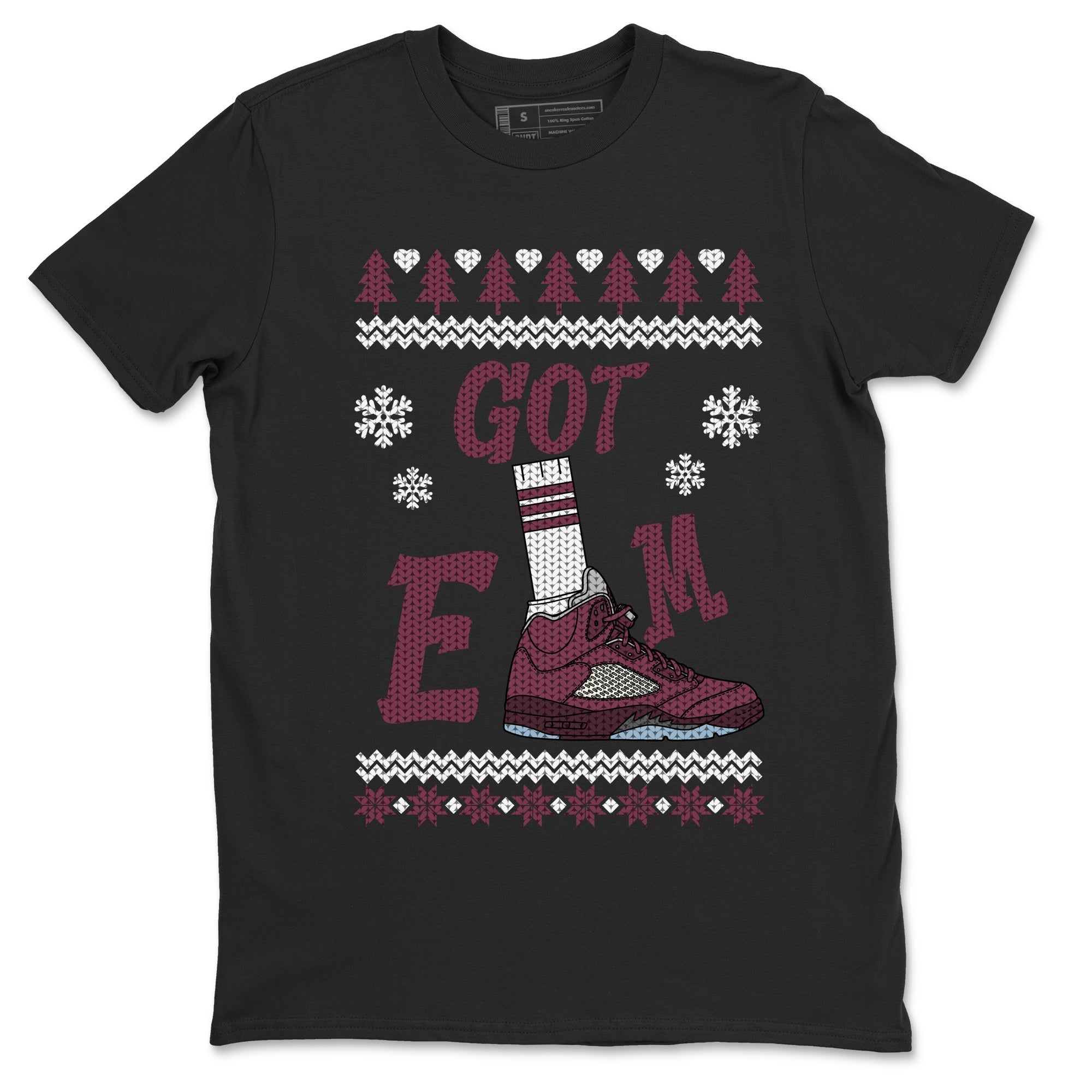 Gotem Sweater snkmatch Tees - Air Jordan 5 Burgundy