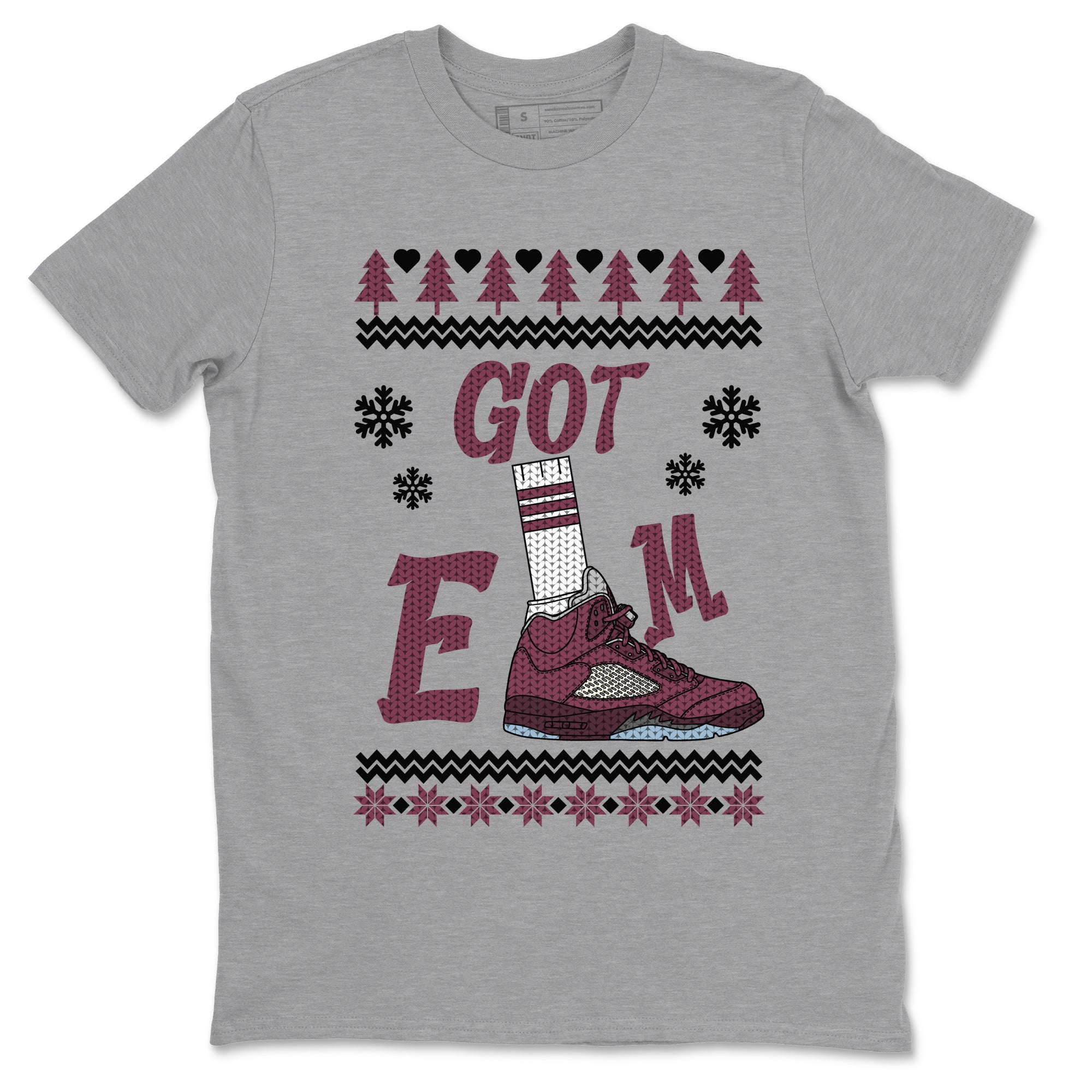 Gotem Sweater snkmatch Tees - Air Jordan 5 Burgundy