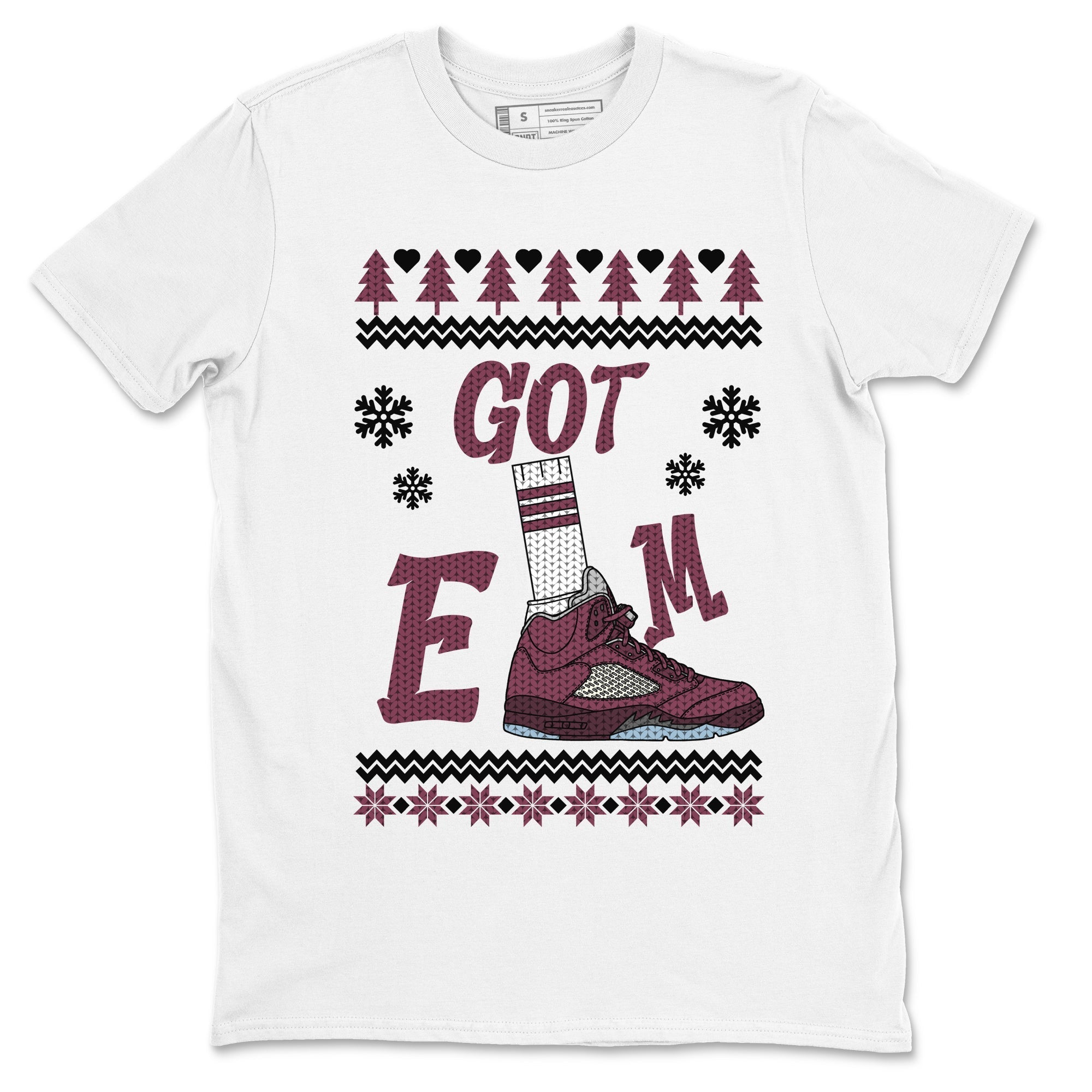 Gotem Sweater snkmatch Tees - Air Jordan 5 Burgundy