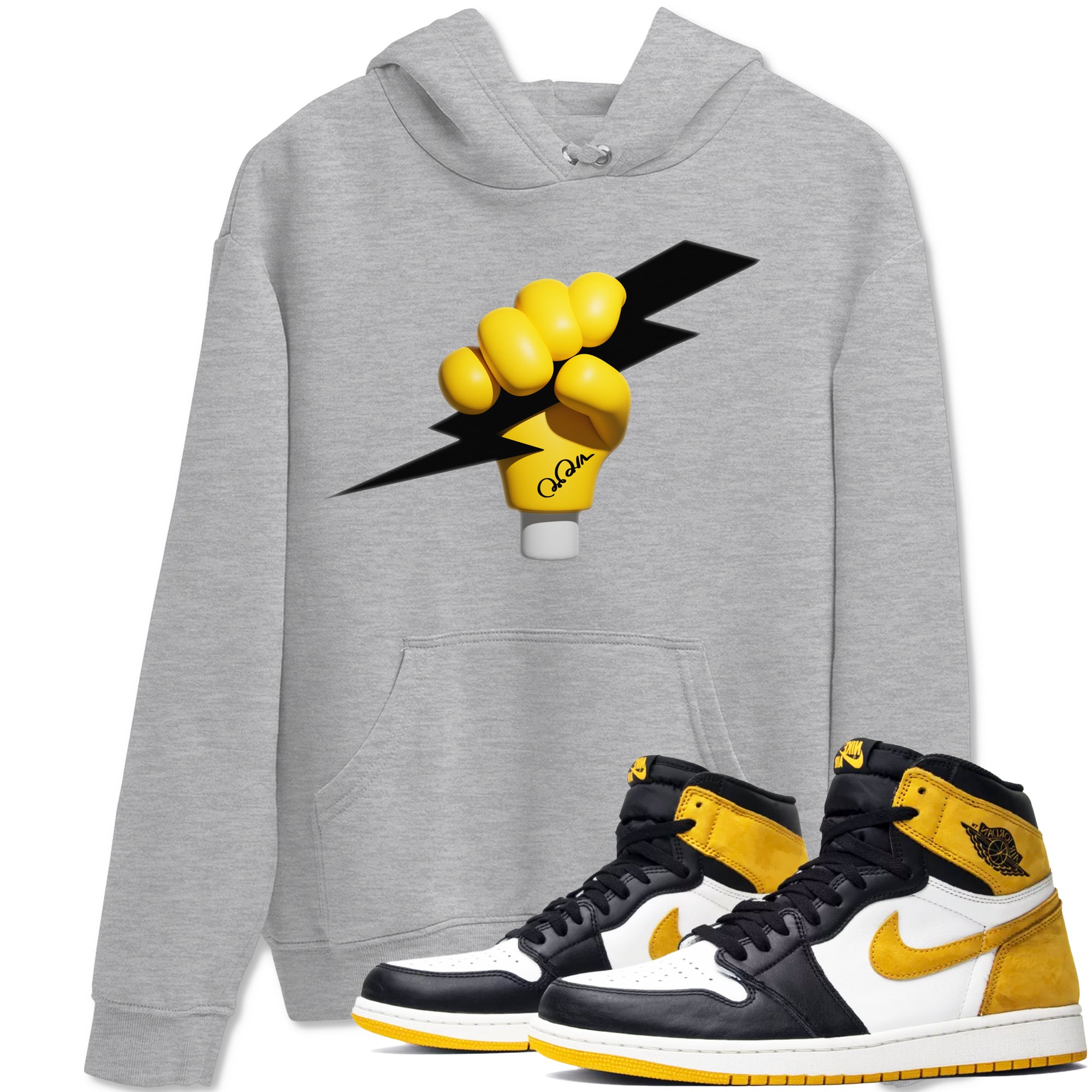 Grab The Thunder snkmatch Tees - Air Jordan 1 Yellow Ochre