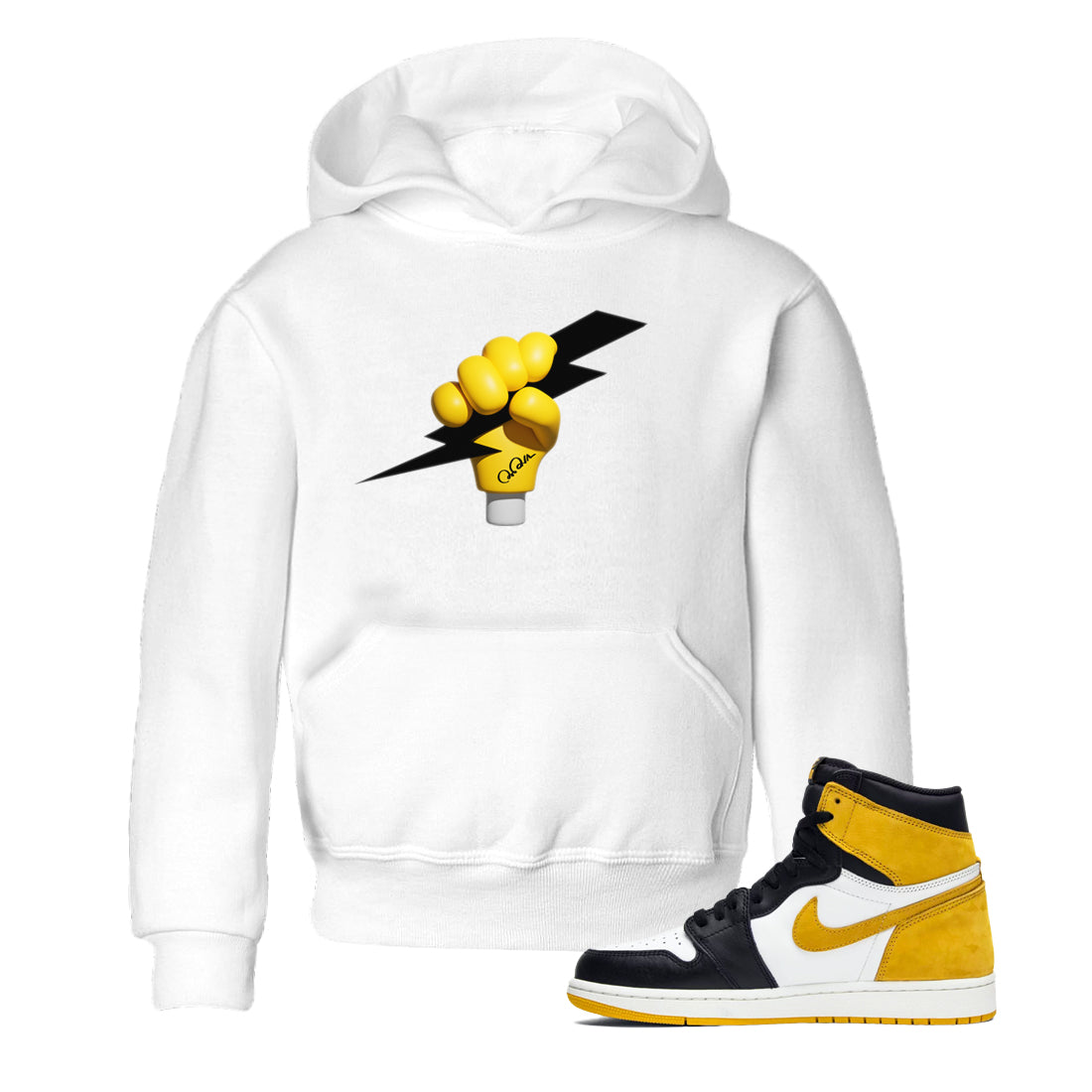 Grab The Thunder snkmatch Tees Kids - Air Jordan 1 Yellow Ochre