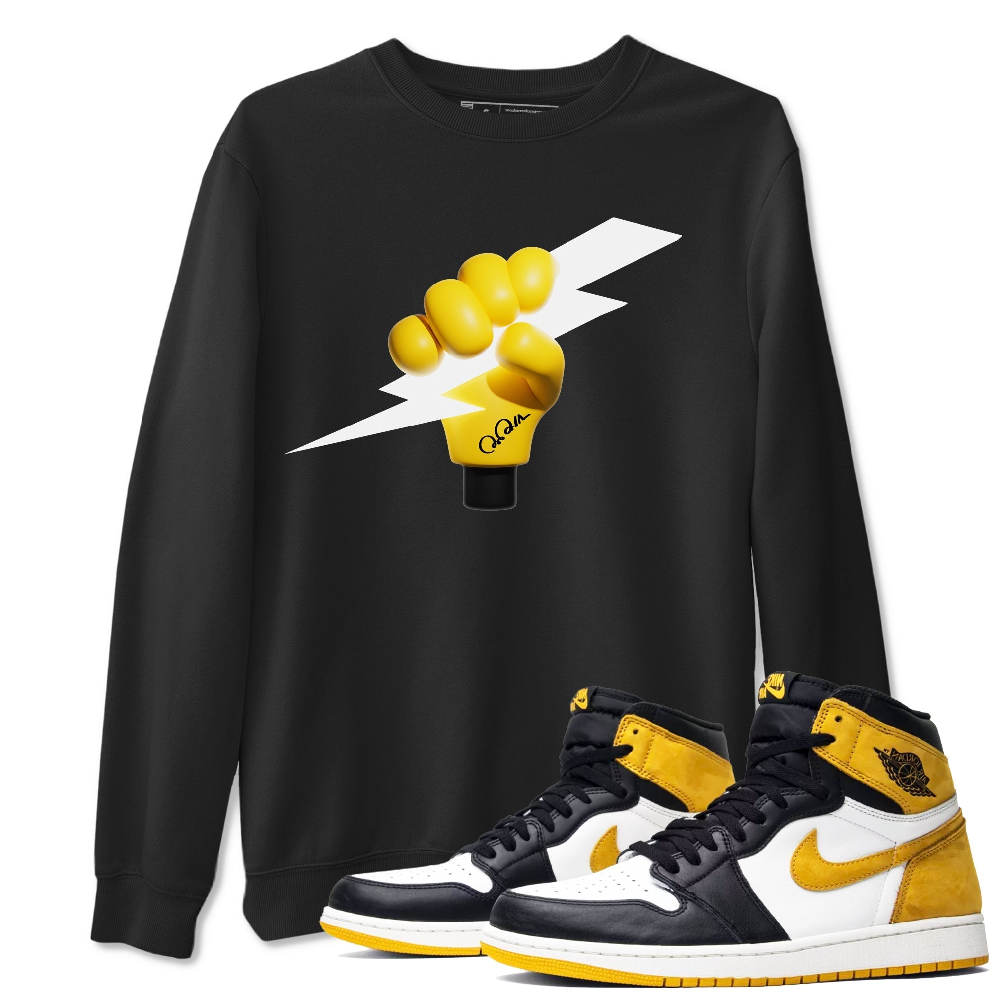 Grab The Thunder snkmatch Tees - Air Jordan 1 Yellow Ochre