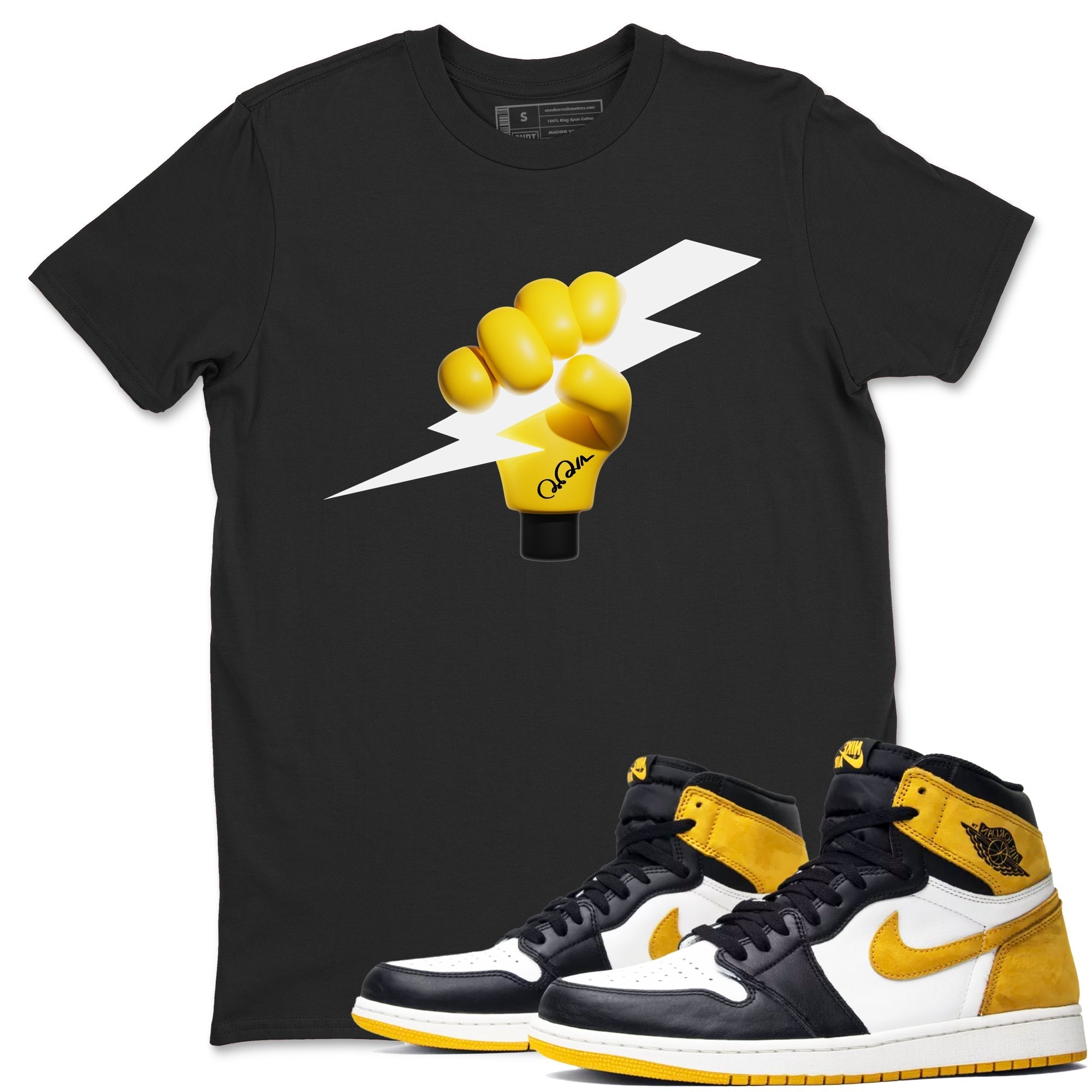 Grab The Thunder snkmatch Tees - Air Jordan 1 Yellow Ochre