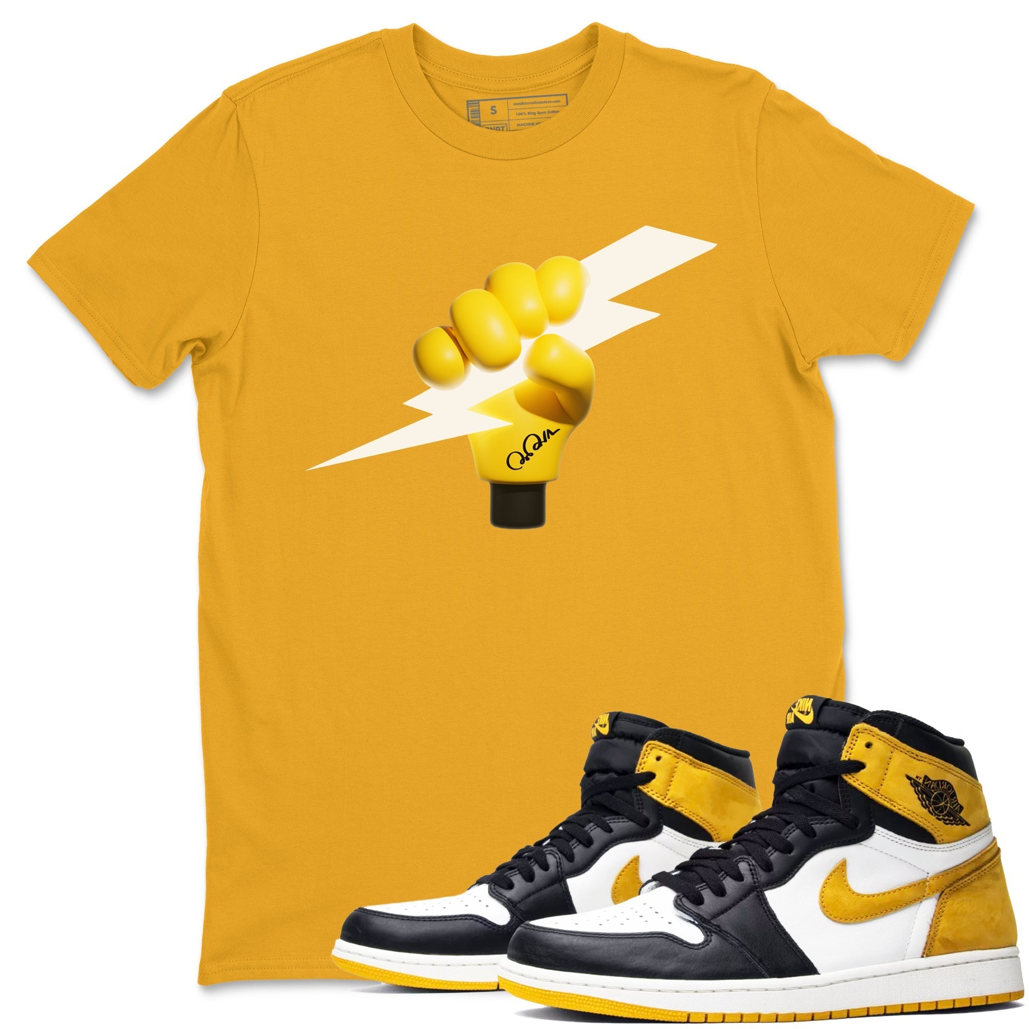 Grab The Thunder snkmatch Tees - Air Jordan 1 Yellow Ochre
