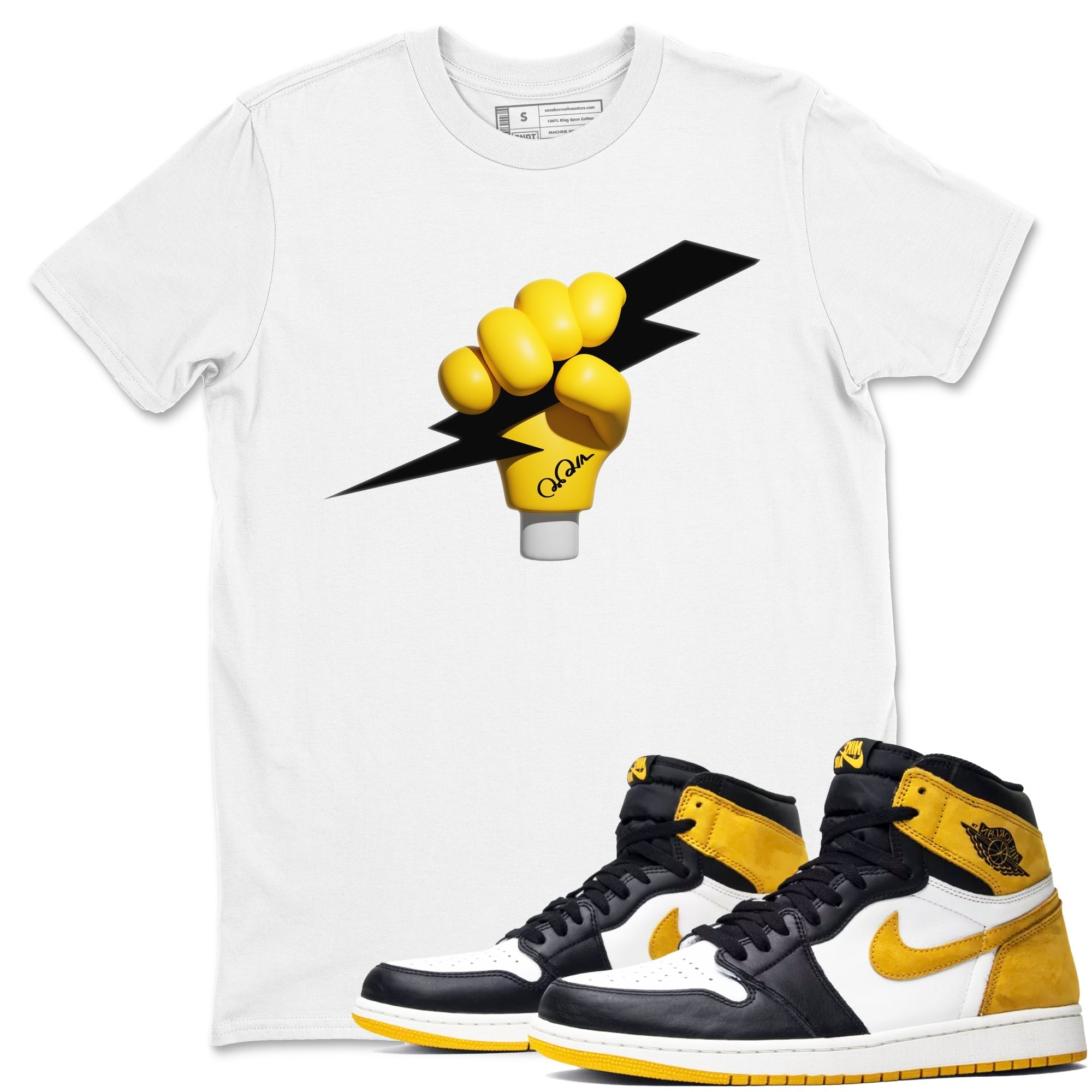 Grab The Thunder snkmatch Tees - Air Jordan 1 Yellow Ochre