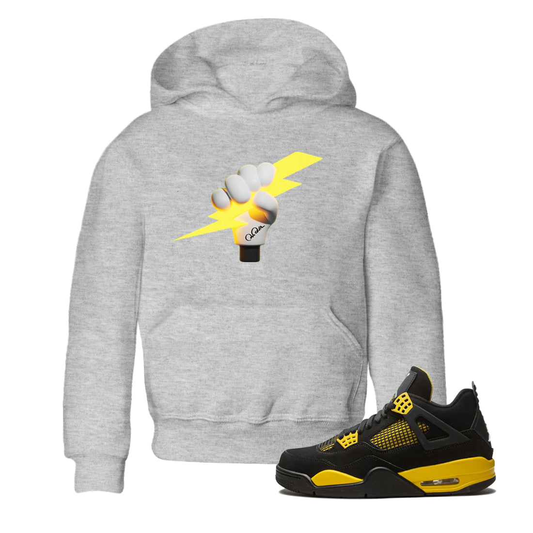 Grab The Thunder Kids Tops - Air Jordan 4 Thunder