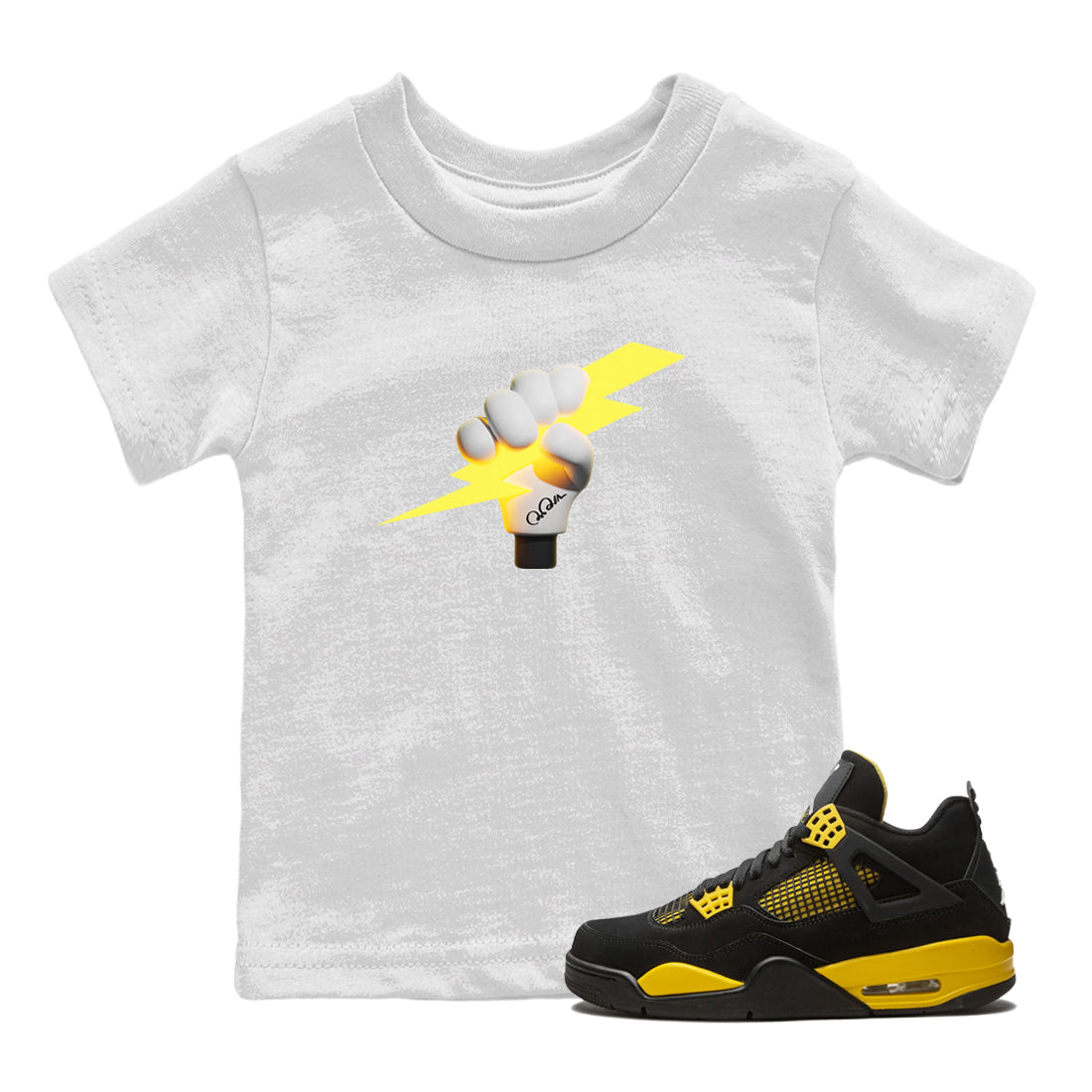 Grab The Thunder Kids Tops - Air Jordan 4 Thunder