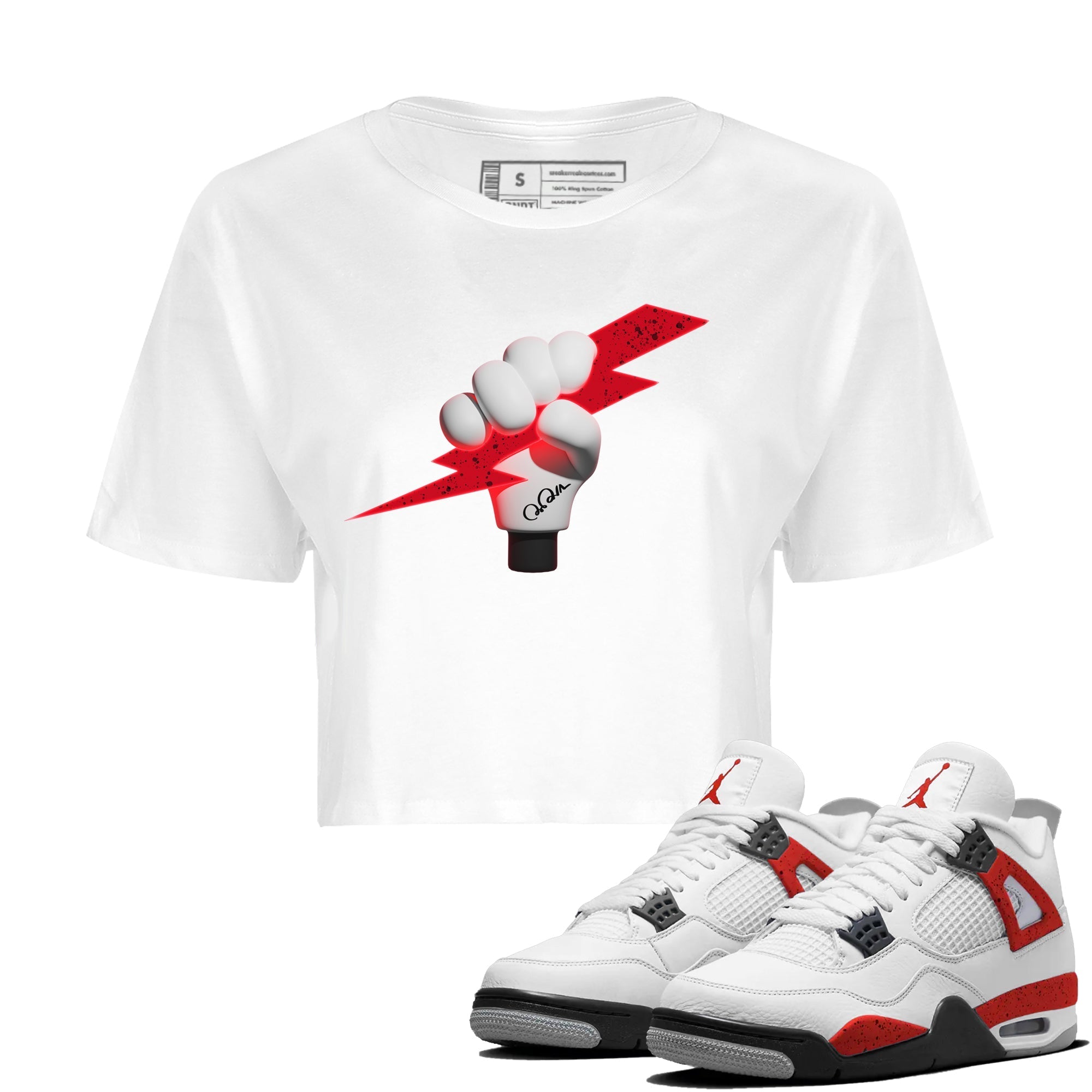 Grab Thunder Women's Tops - Air Jordan 4 Red Cement
