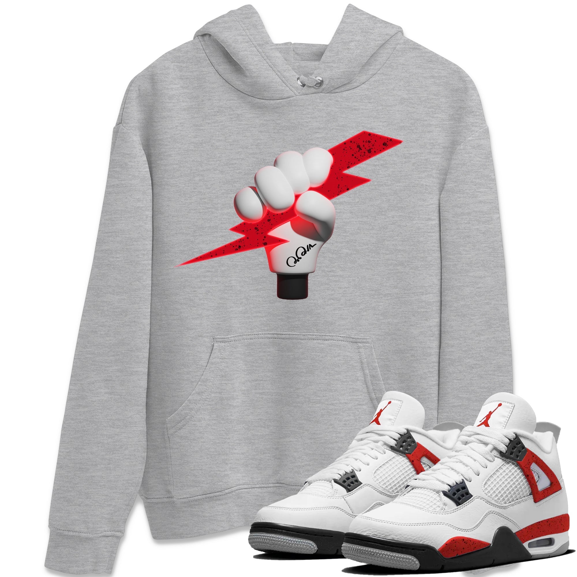 Grab Thunder Unisex Tops - Air Jordan 4 Red Cement