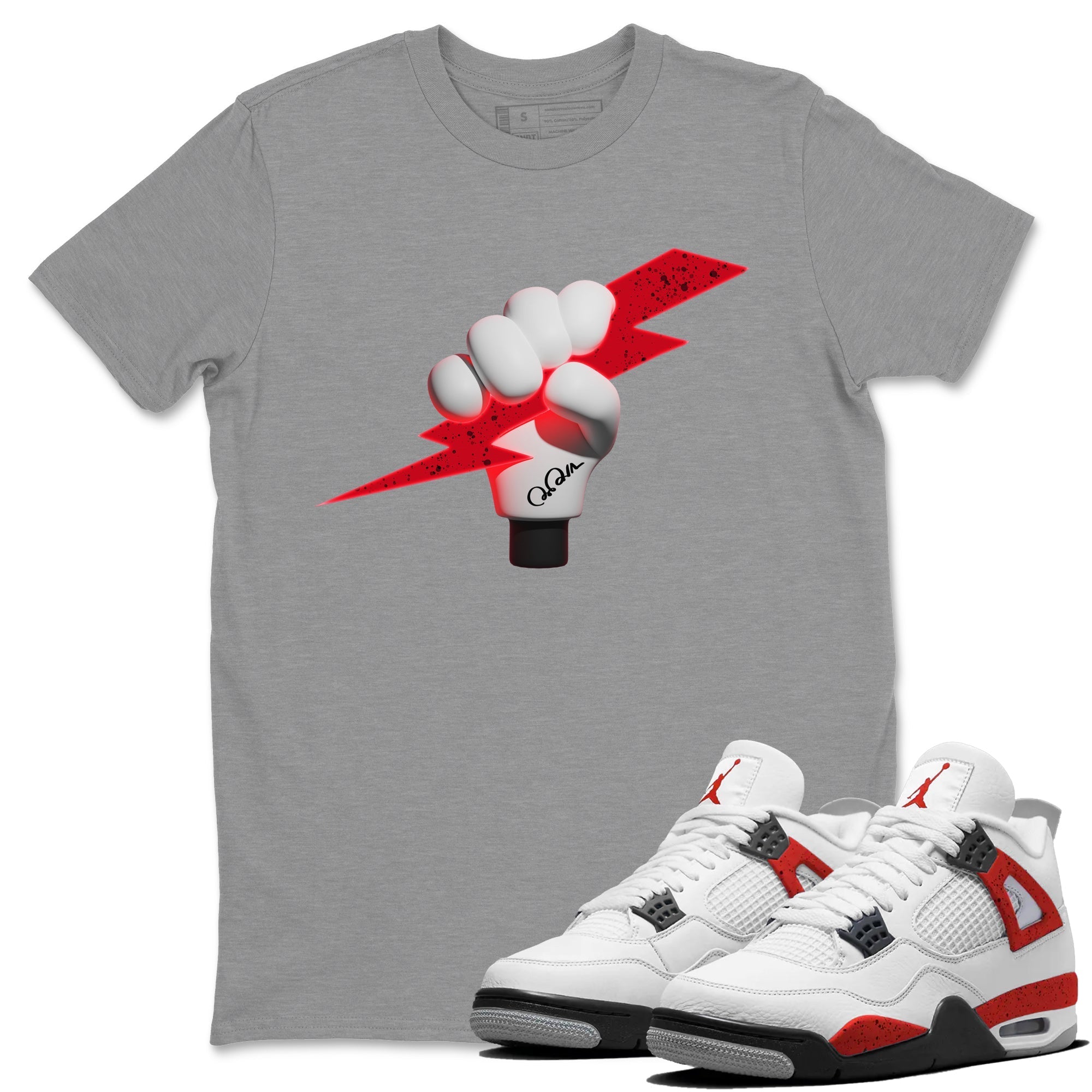 Grab Thunder Unisex Tops - Air Jordan 4 Red Cement