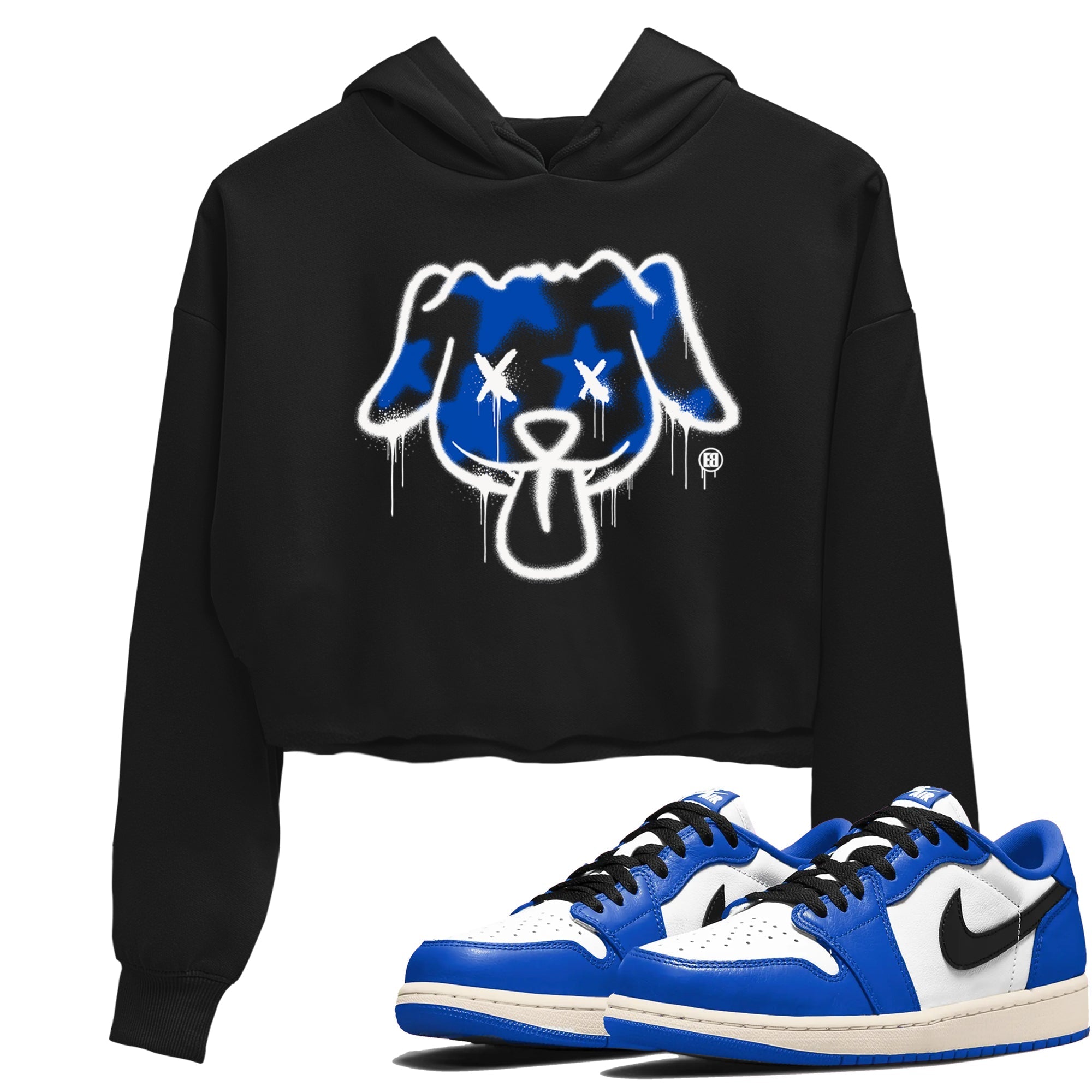 Graffiti Dog snkmatch Women's Top - Air Jordan 1 Game Royal