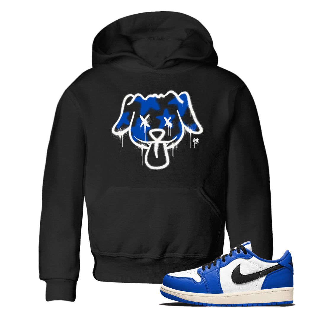 Graffiti Dog snkmatch Tees Kids - Air Jordan 1 Game Royal