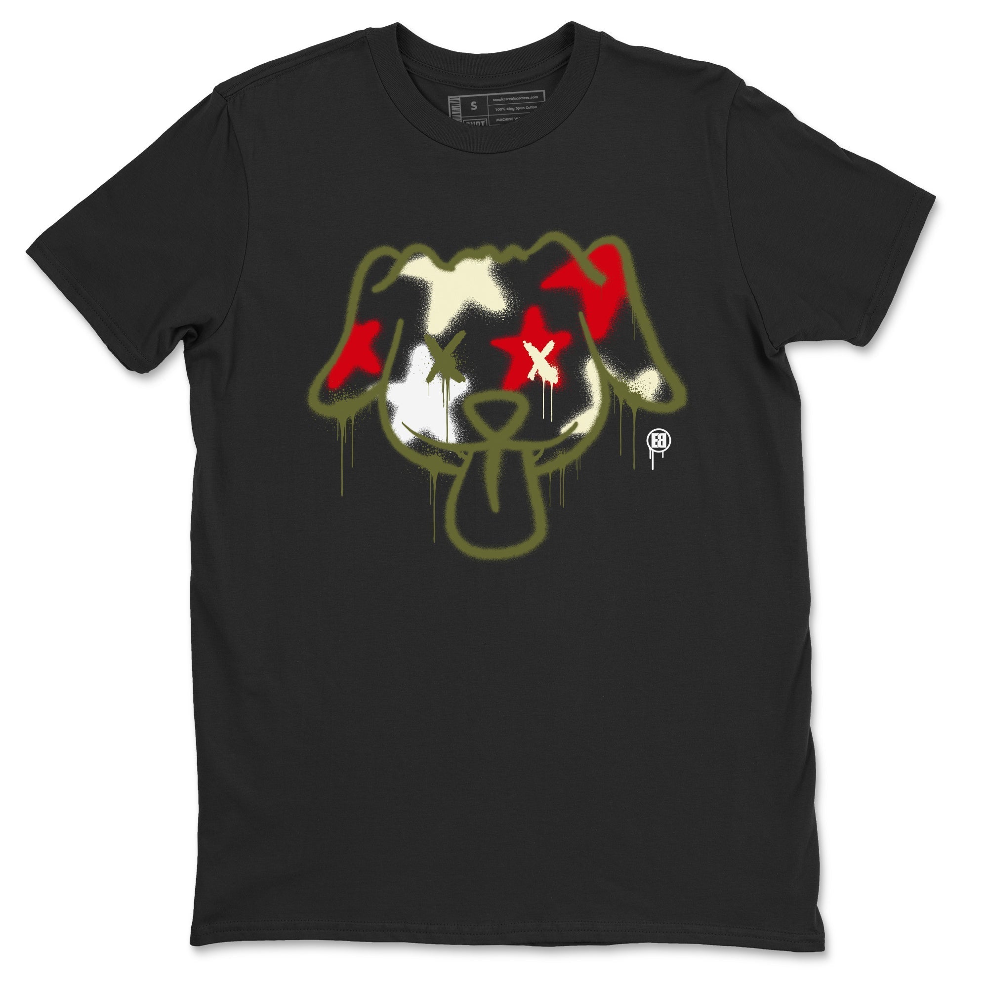 Graffiti Dog snkmatch Tees - Air Jordan 1 Travis Scott Medium Olive
