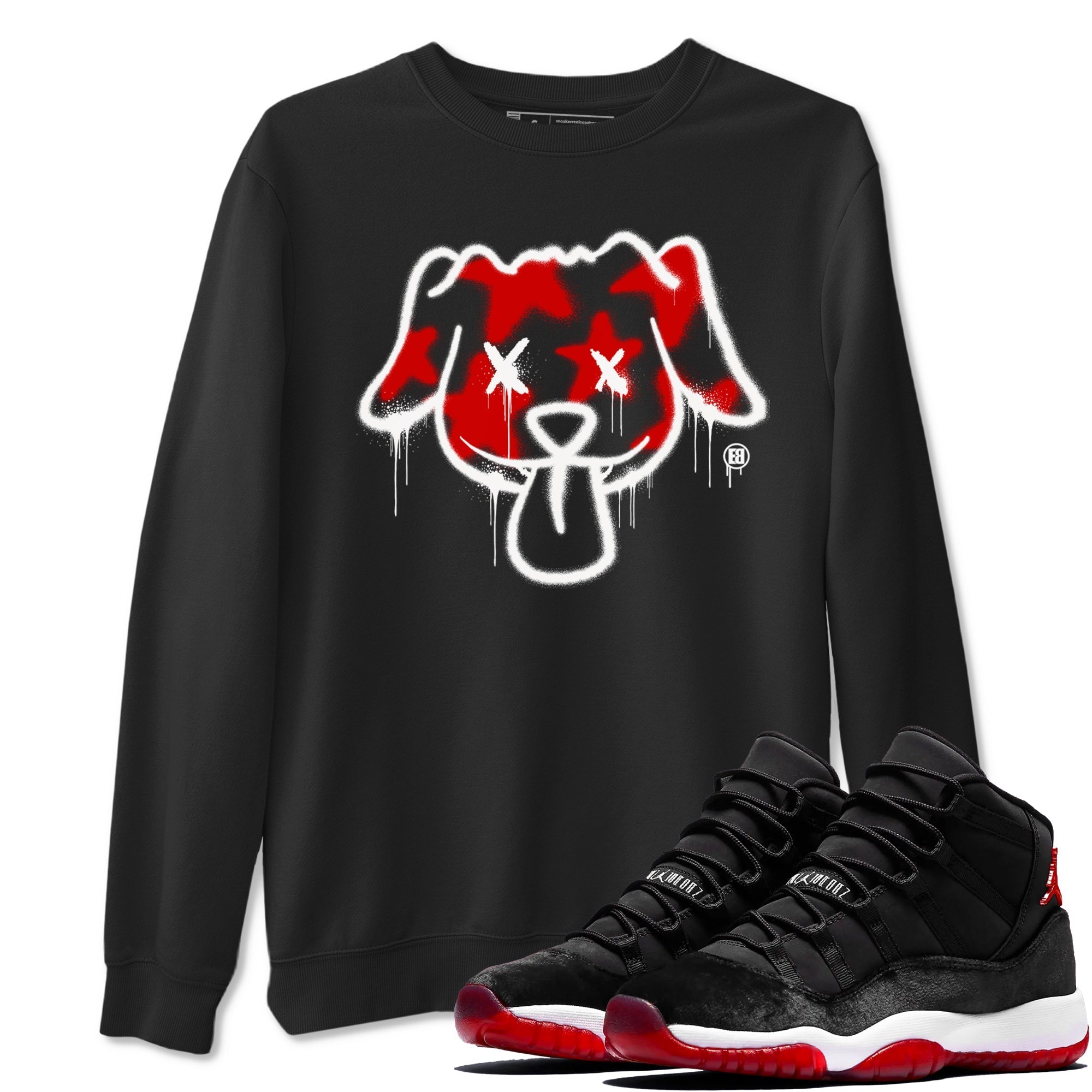 Graffiti Dog snkmatch Tees - Air Jordan 11 Bred Velvet