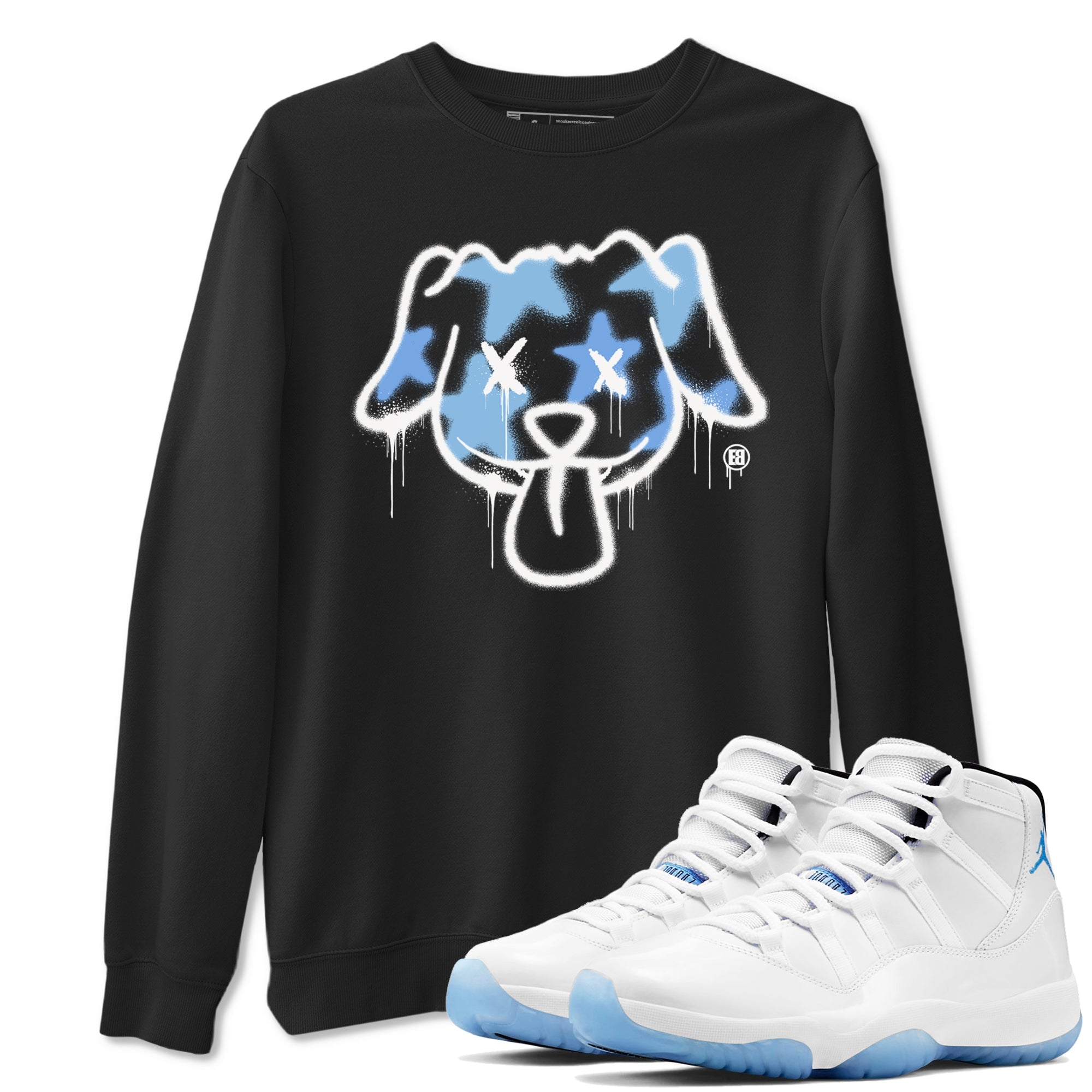 Graffiti Dog snkmatch Tees - Air Jordan 11 Legend Blue