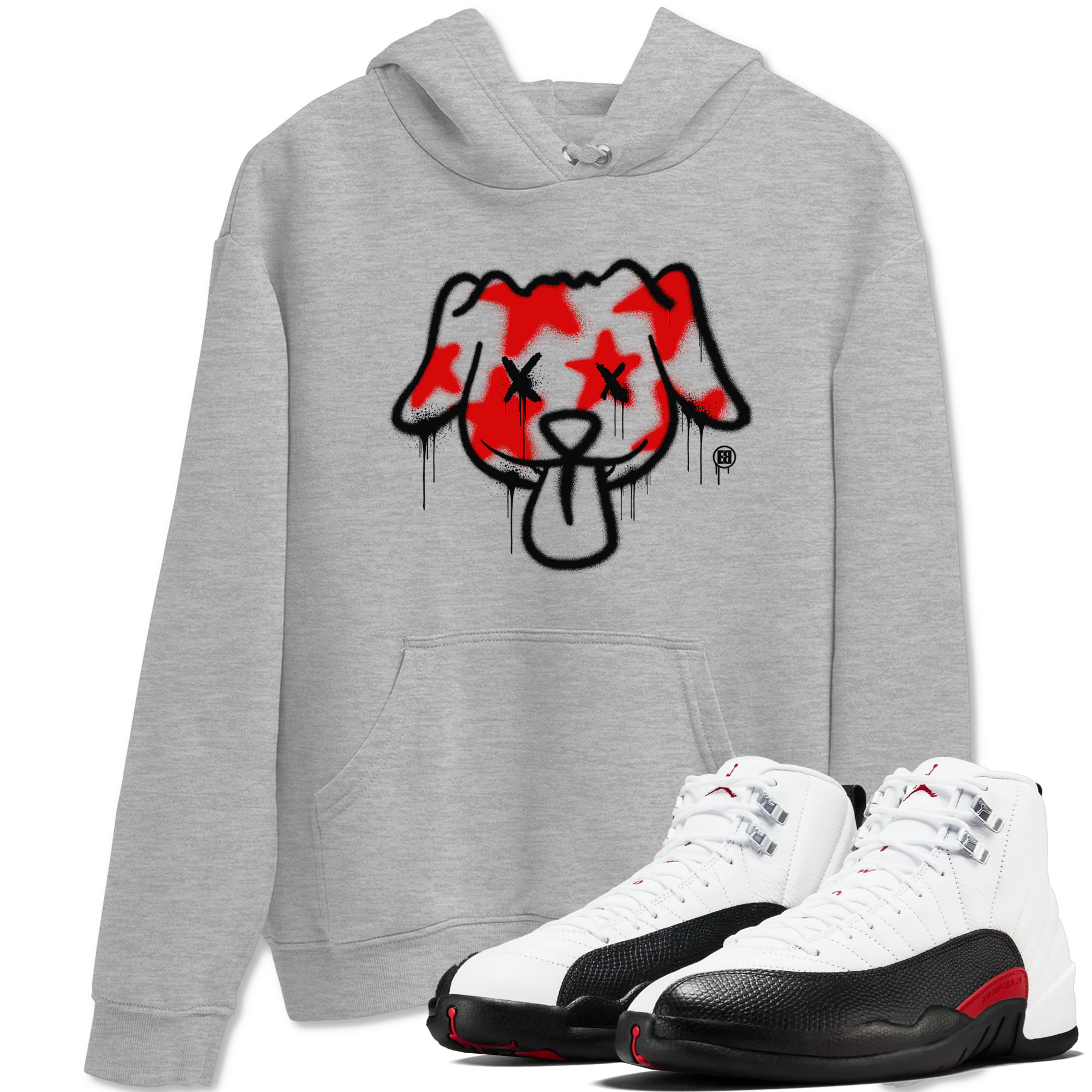 Graffiti Dog snkmatch Tees - Air Jordan 12 Taxi Flip