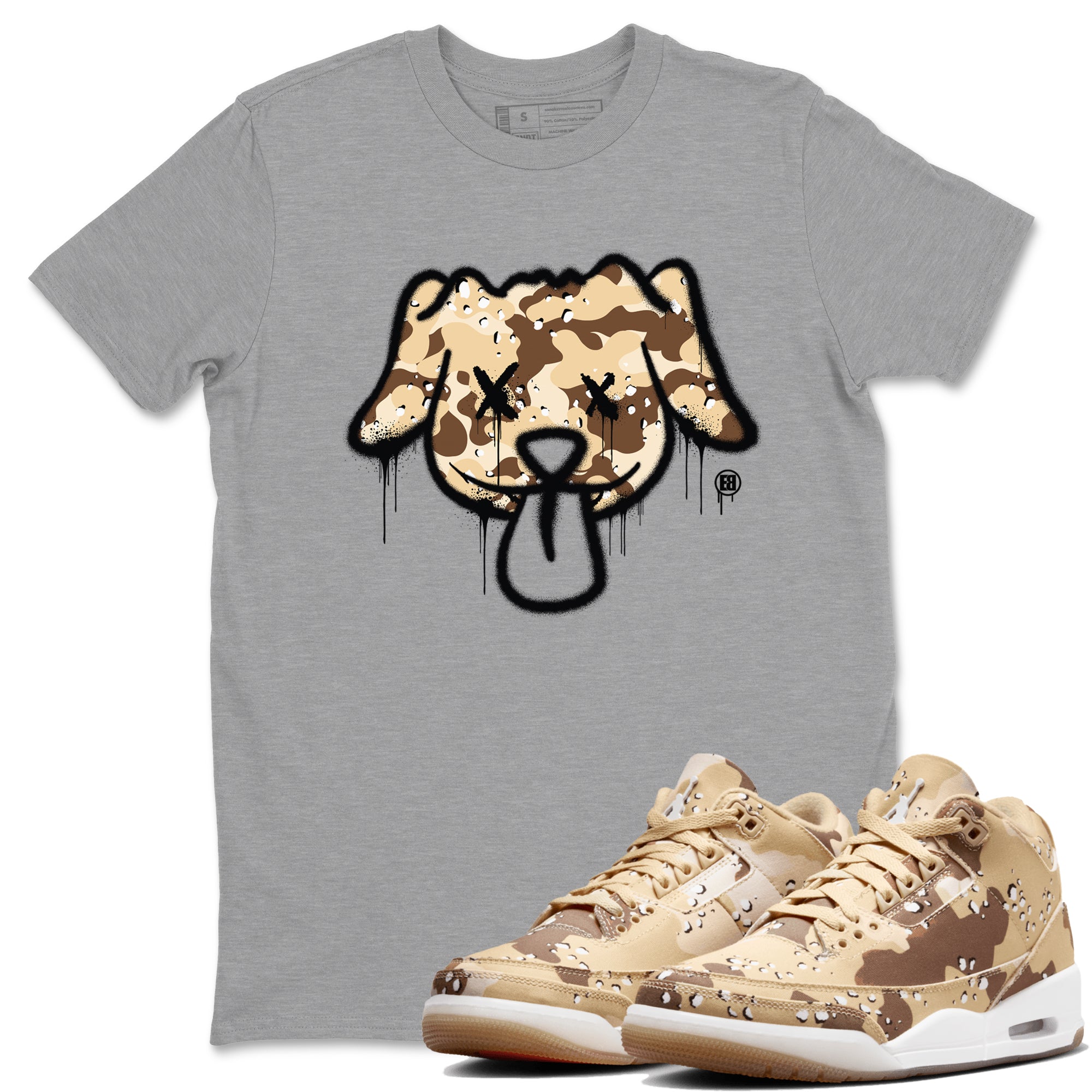 Graffiti Dog snkmatch Tees - Air Jordan 3 Desert Camo